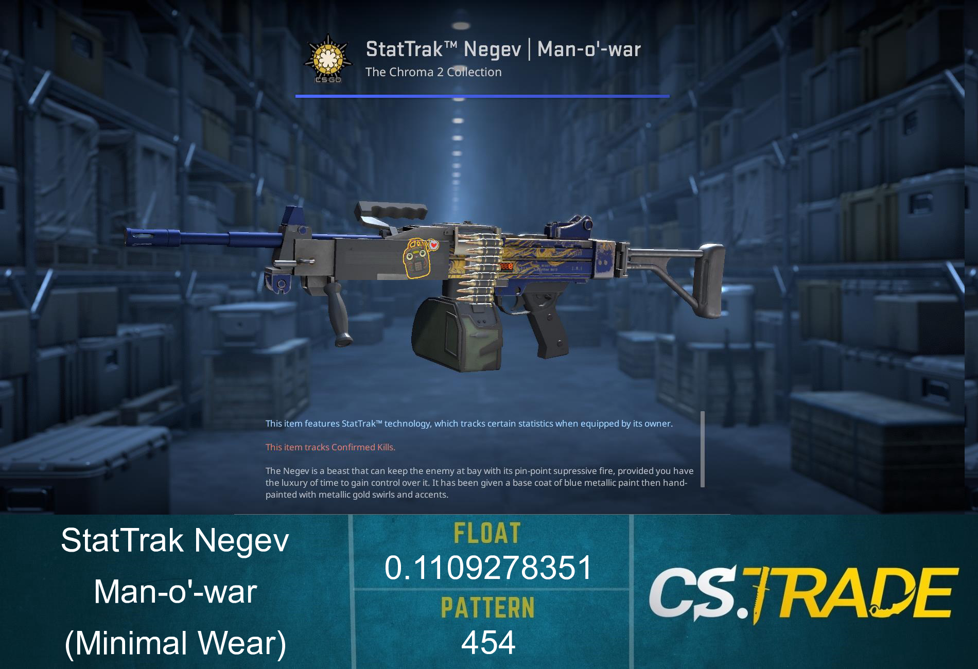 Negev | Man-o'-war (Minimal Wear) Screenshot