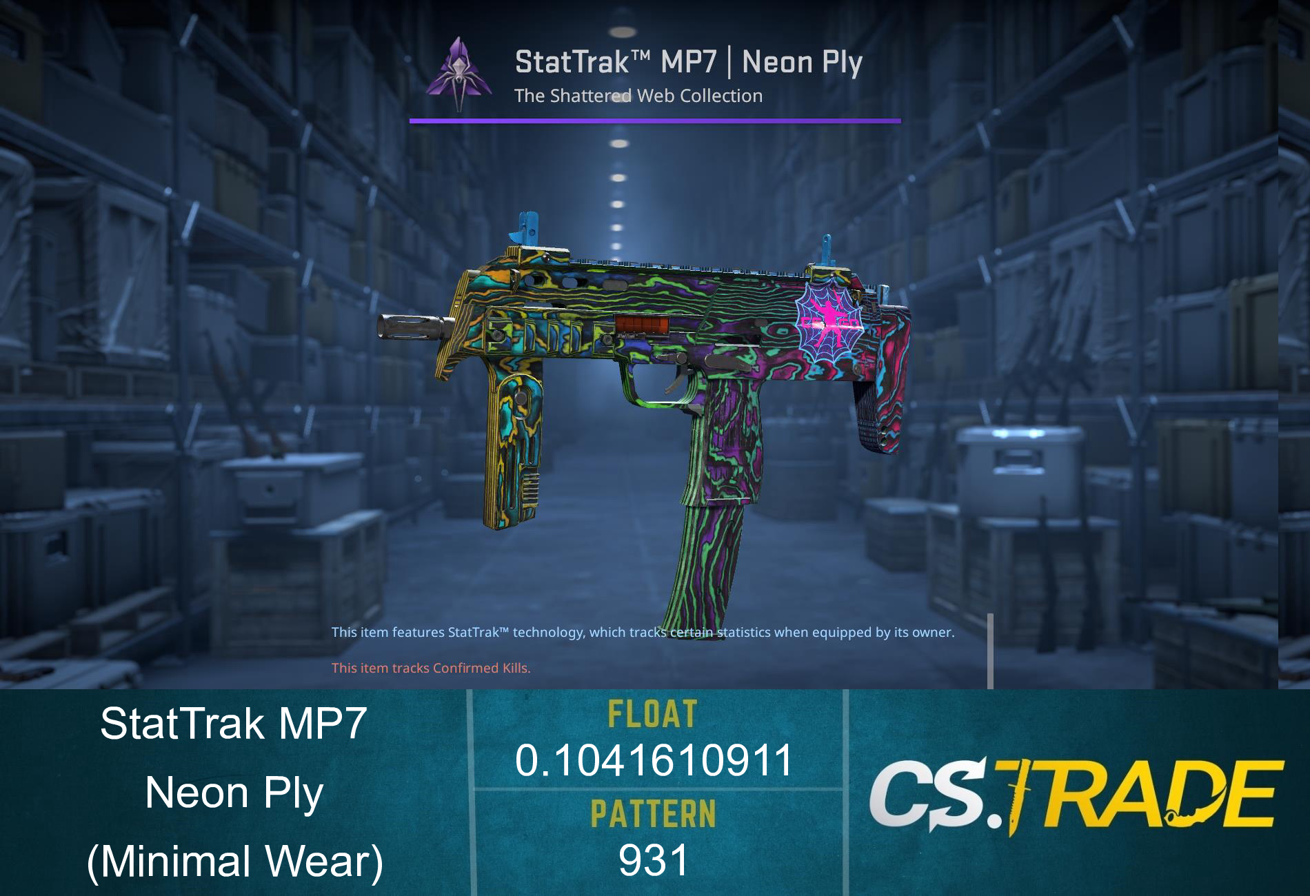 MP7 | Neon Ply (Minimal Wear) Screenshot