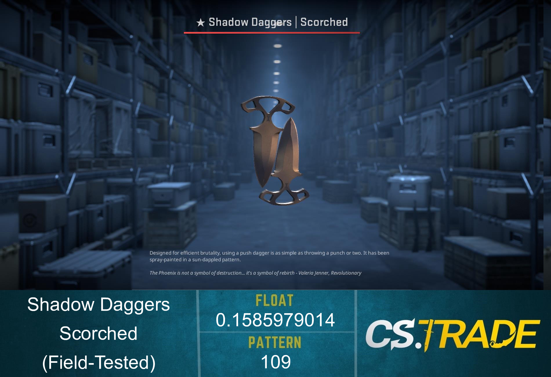 ★ Shadow Daggers | Scorched (Factory New) Screenshot