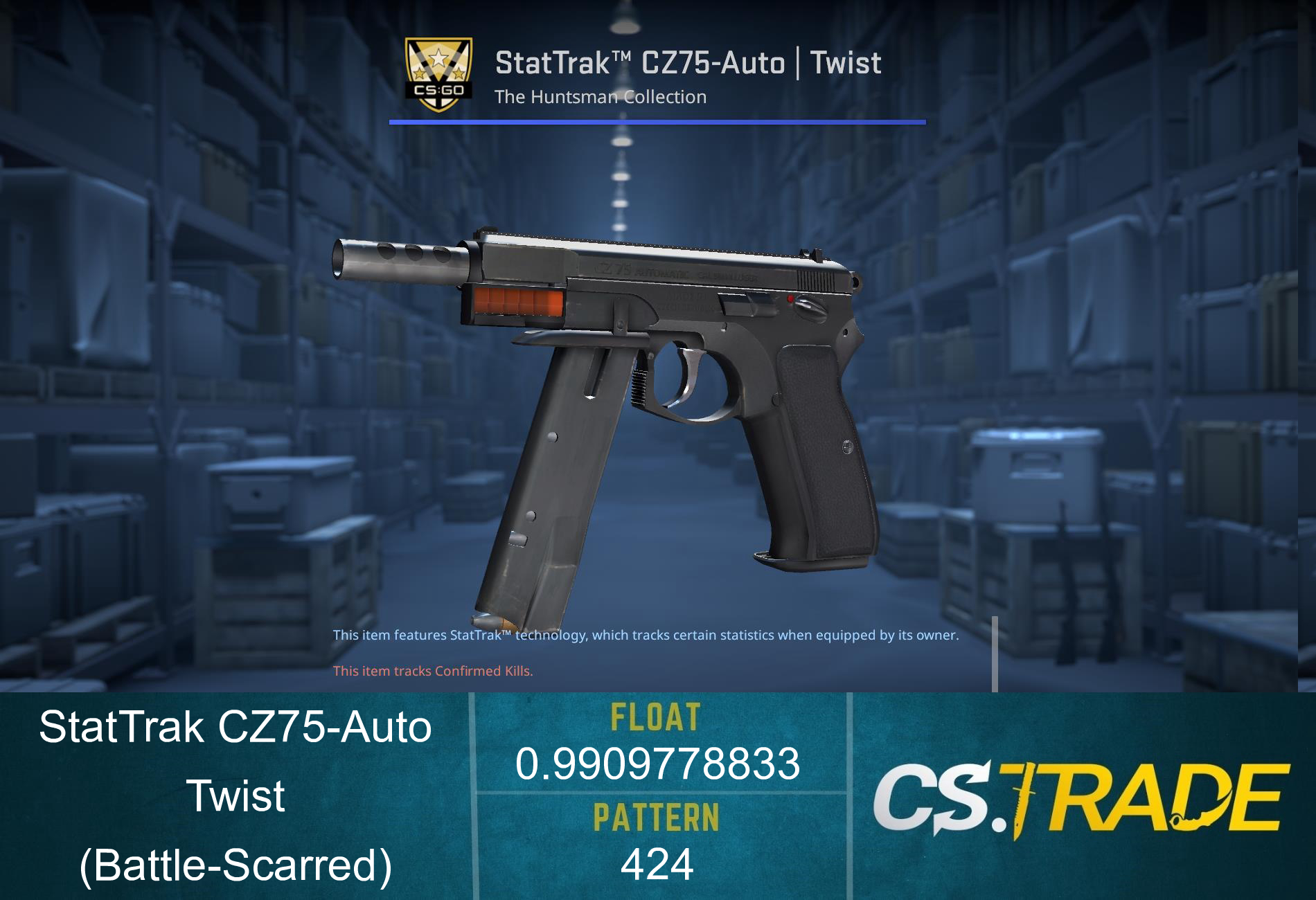 CZ75-Auto | Twist (Battle-Scarred) Screenshot