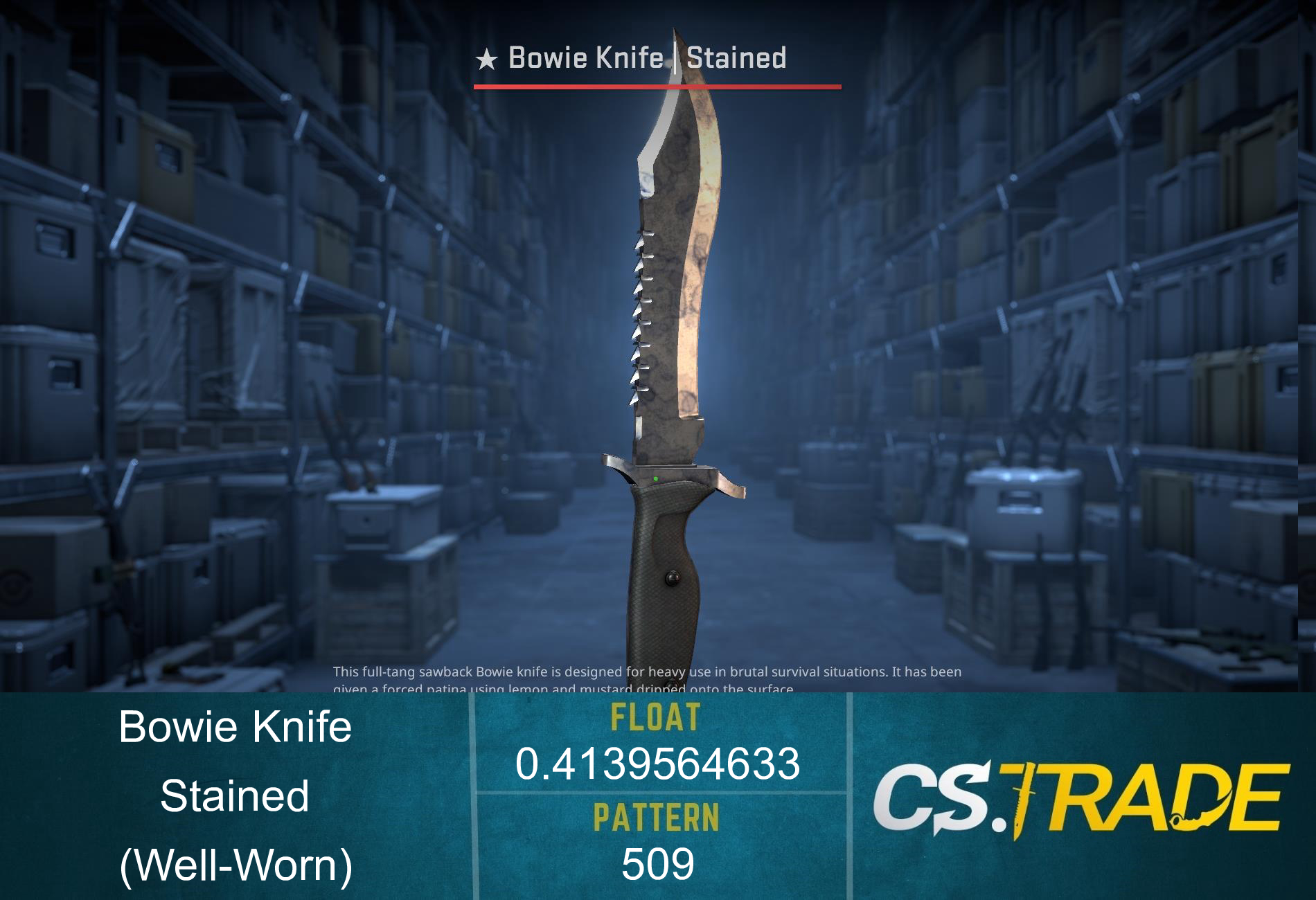 ★ Bowie Knife | Stained (Well-Worn) Screenshot