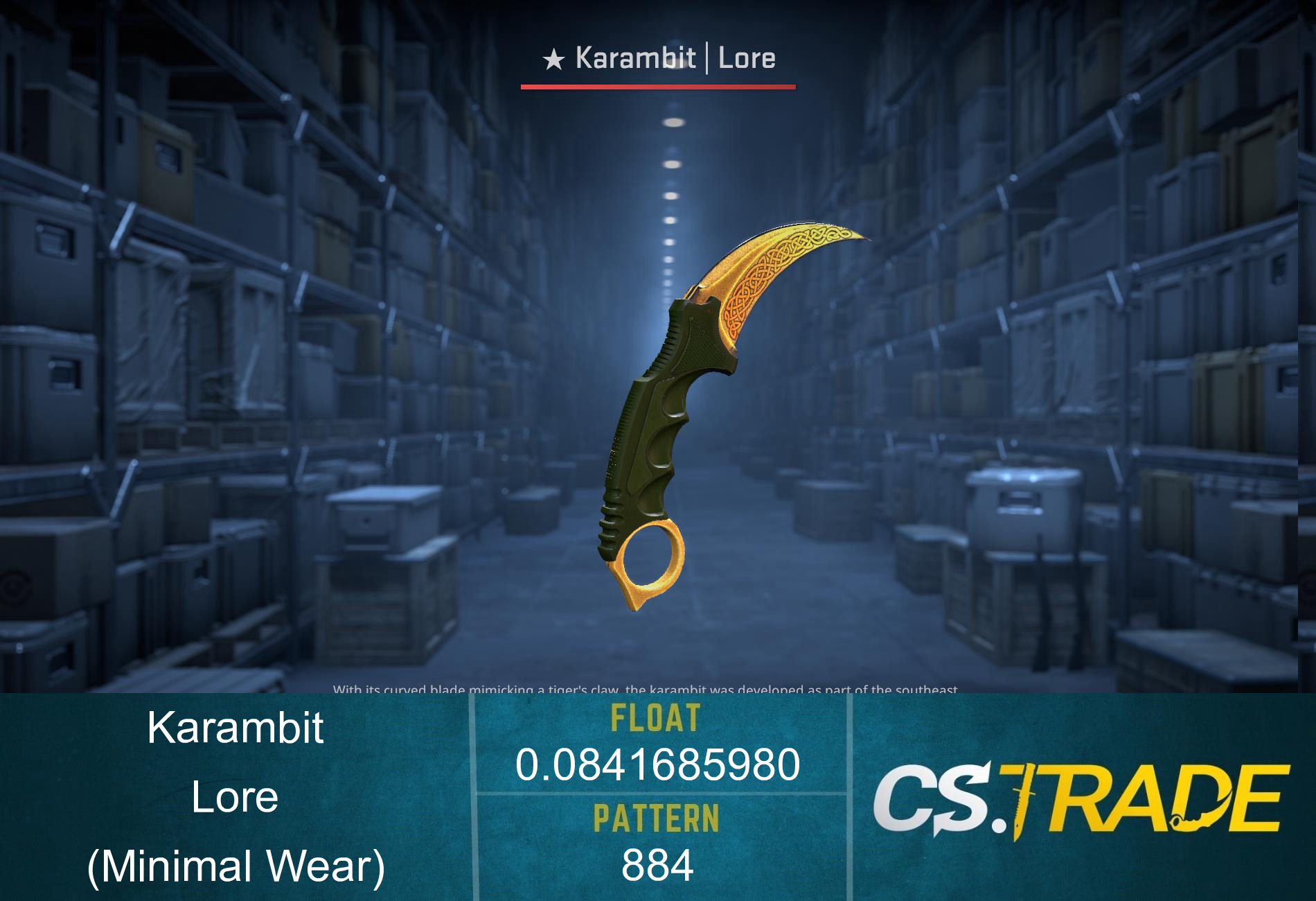 ★ Karambit | Lore (Minimal Wear) Screenshot