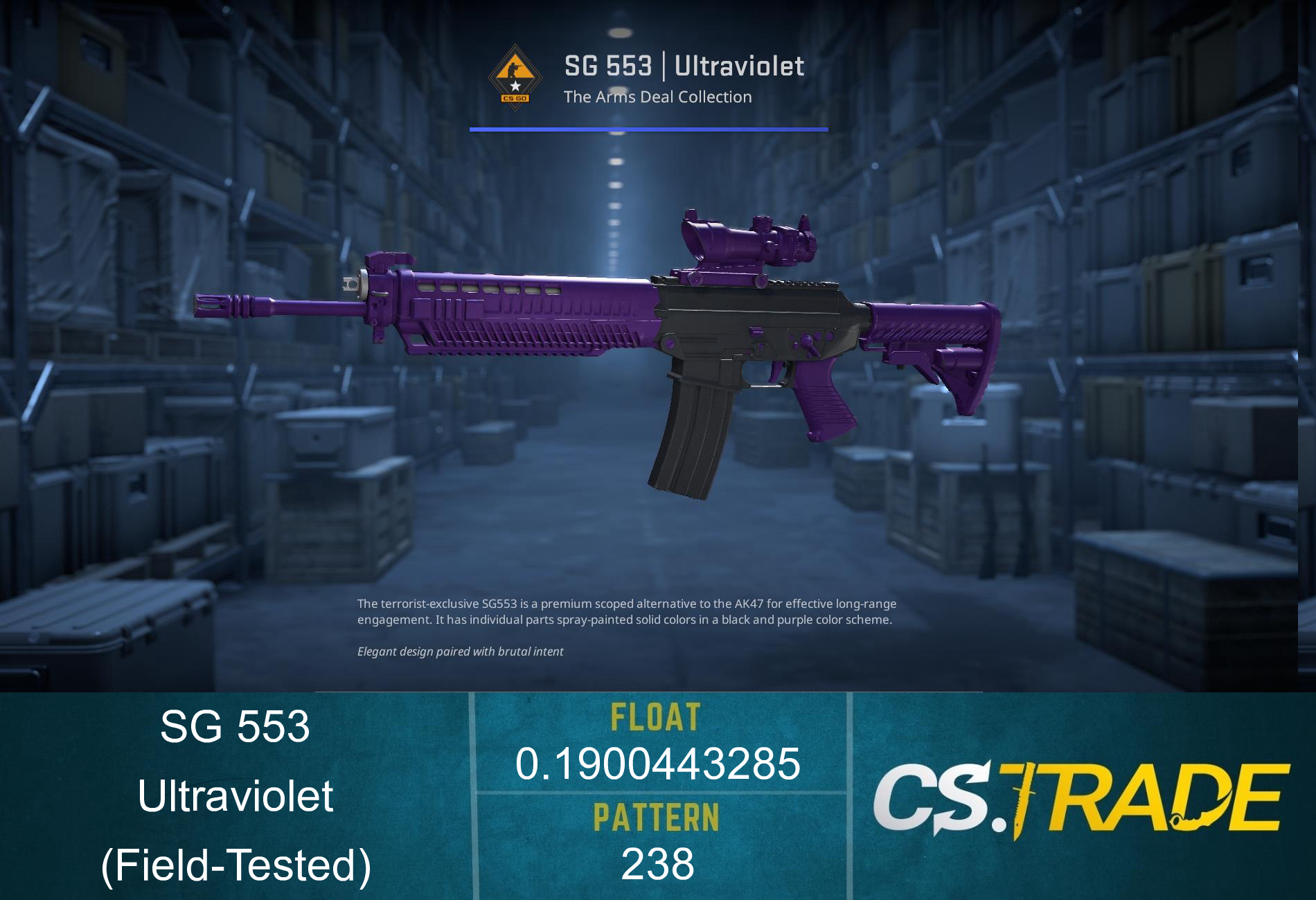 StatTrak™ SG 553 | Ultraviolet (Field-Tested) Screenshot
