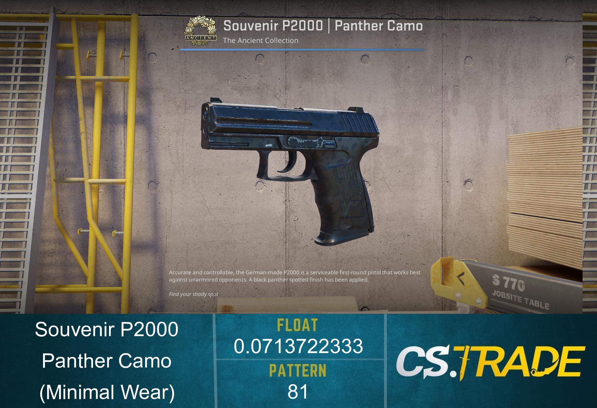 P2000 | Panther Camo (Minimal Wear) Screenshot