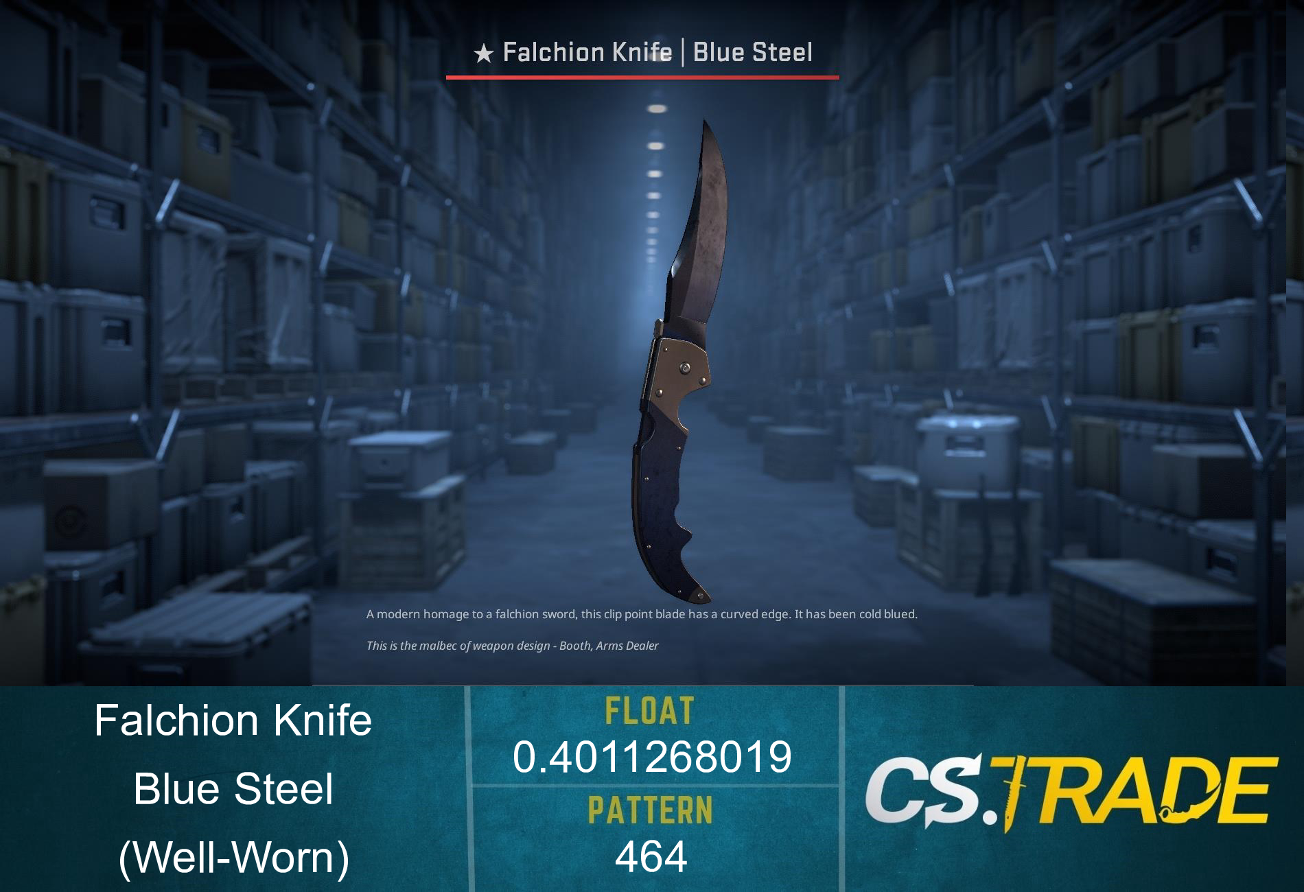 ★ Falchion Knife | Blue Steel (Factory New) Screenshot