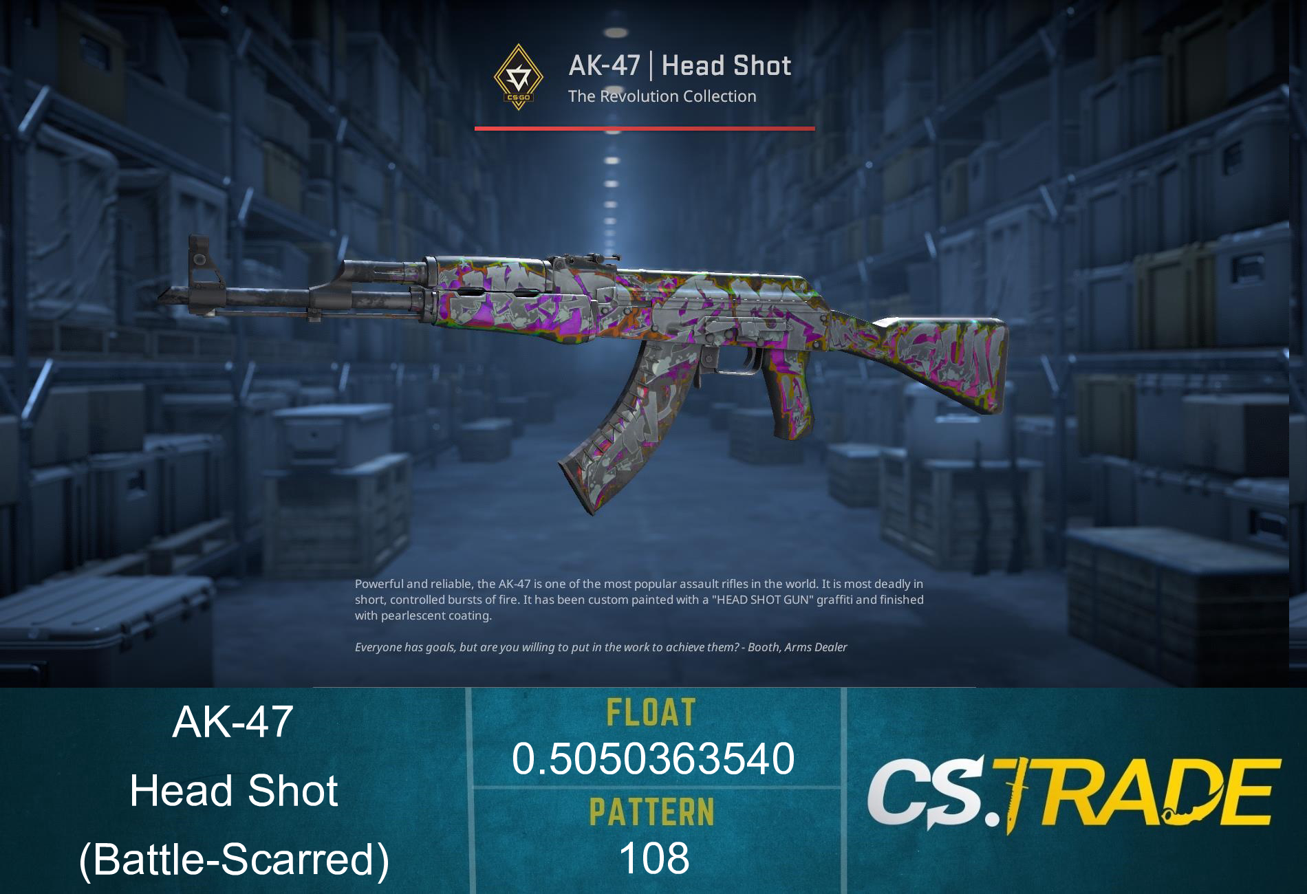 AK-47 | Head Shot (Battle-Scarred) Screenshot