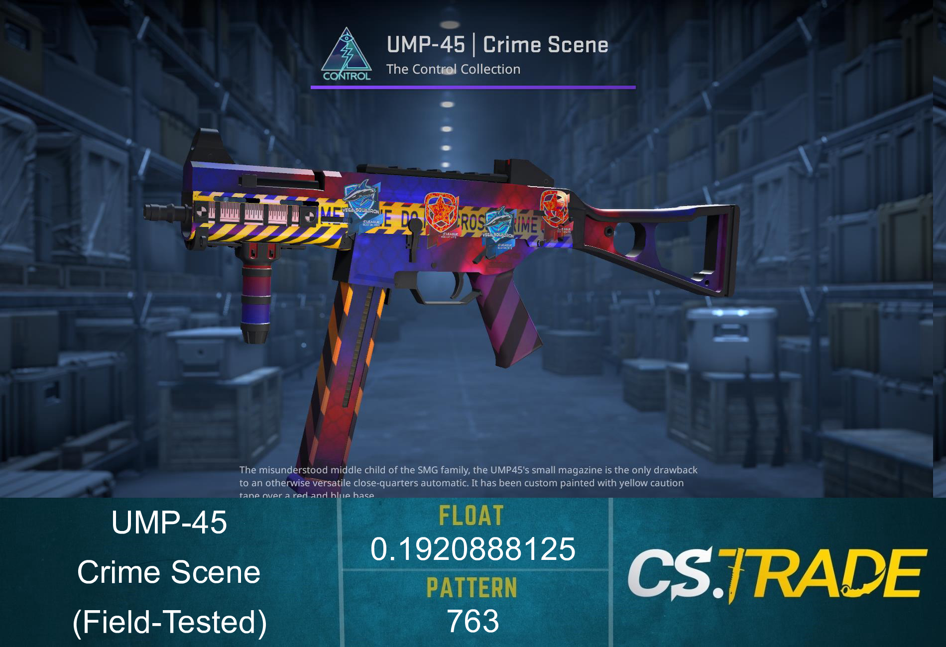 UMP-45 | Crime Scene (Field-Tested) Screenshot