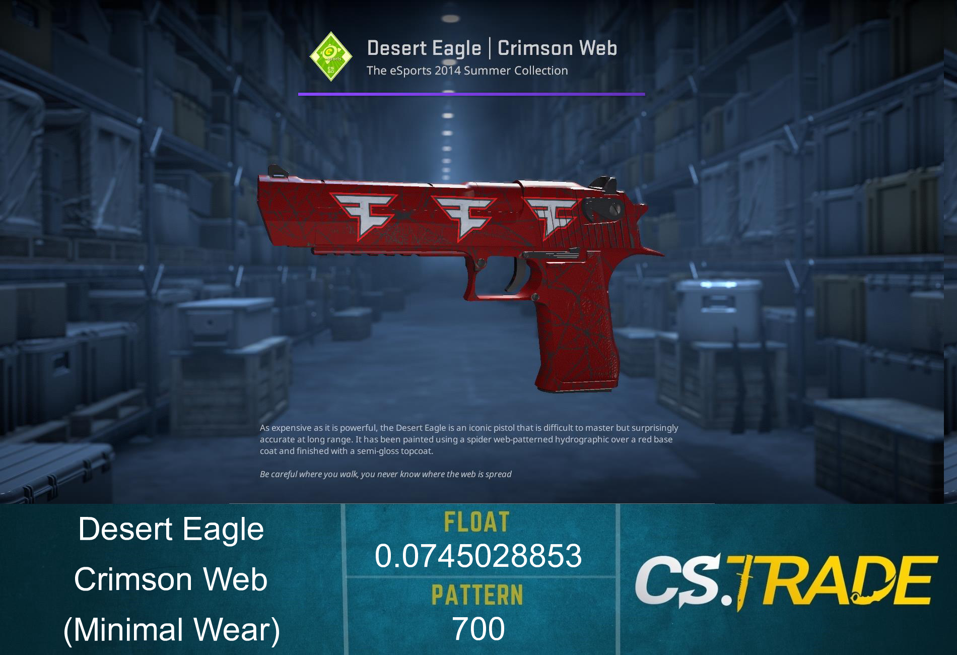 Desert Eagle | Crimson Web (Factory New) Screenshot