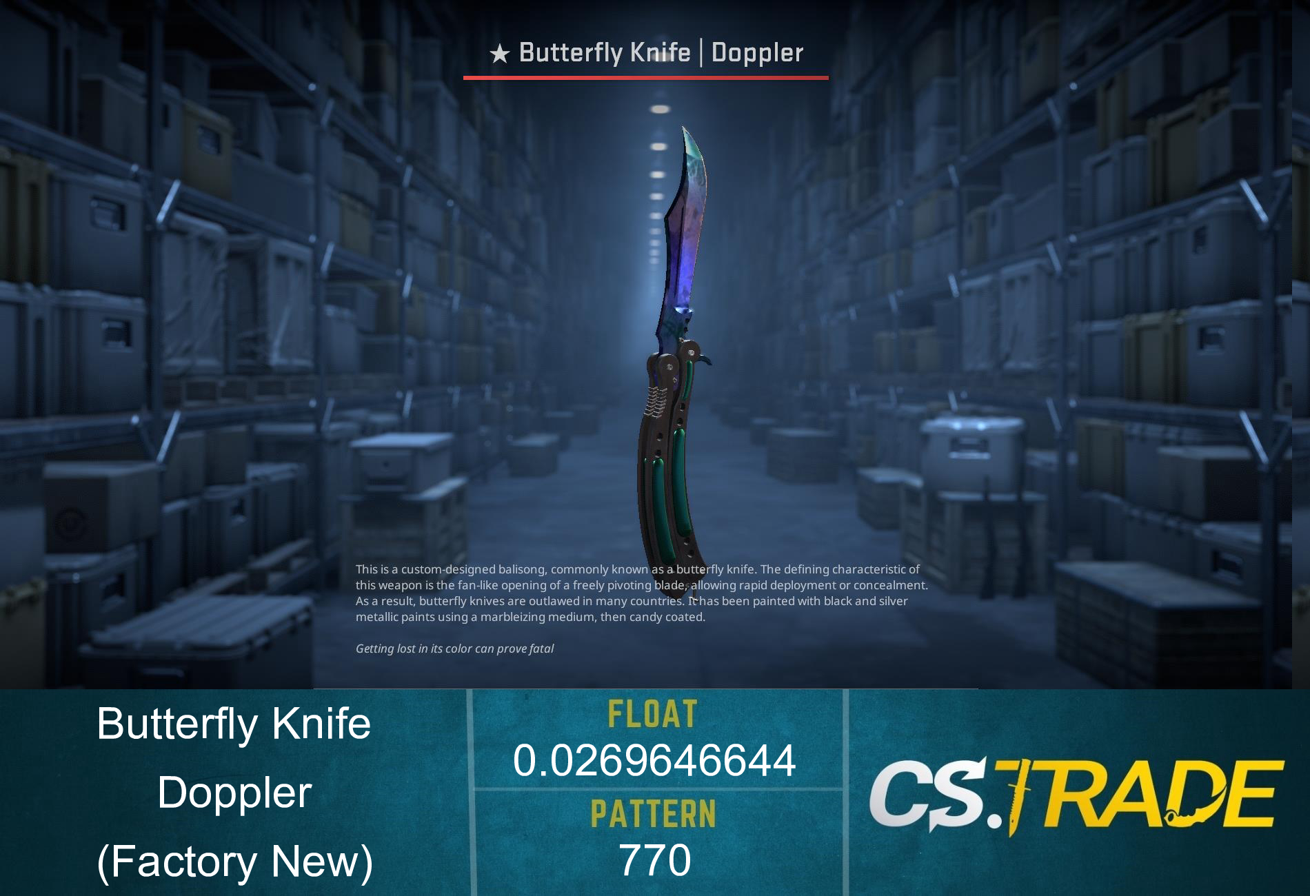 ★ Butterfly Knife | Doppler Phase 3 (Factory New) Screenshot
