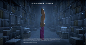 ★ Survival Knife | Ultraviolet (Battle-Scarred) Screenshot