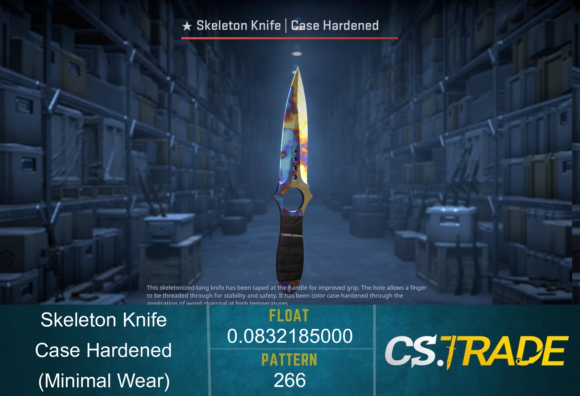 ★ StatTrak™ Skeleton Knife | Case Hardened (Minimal Wear) Screenshot