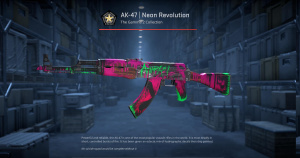 AK-47 | Neon Revolution (Well-Worn) Screenshot