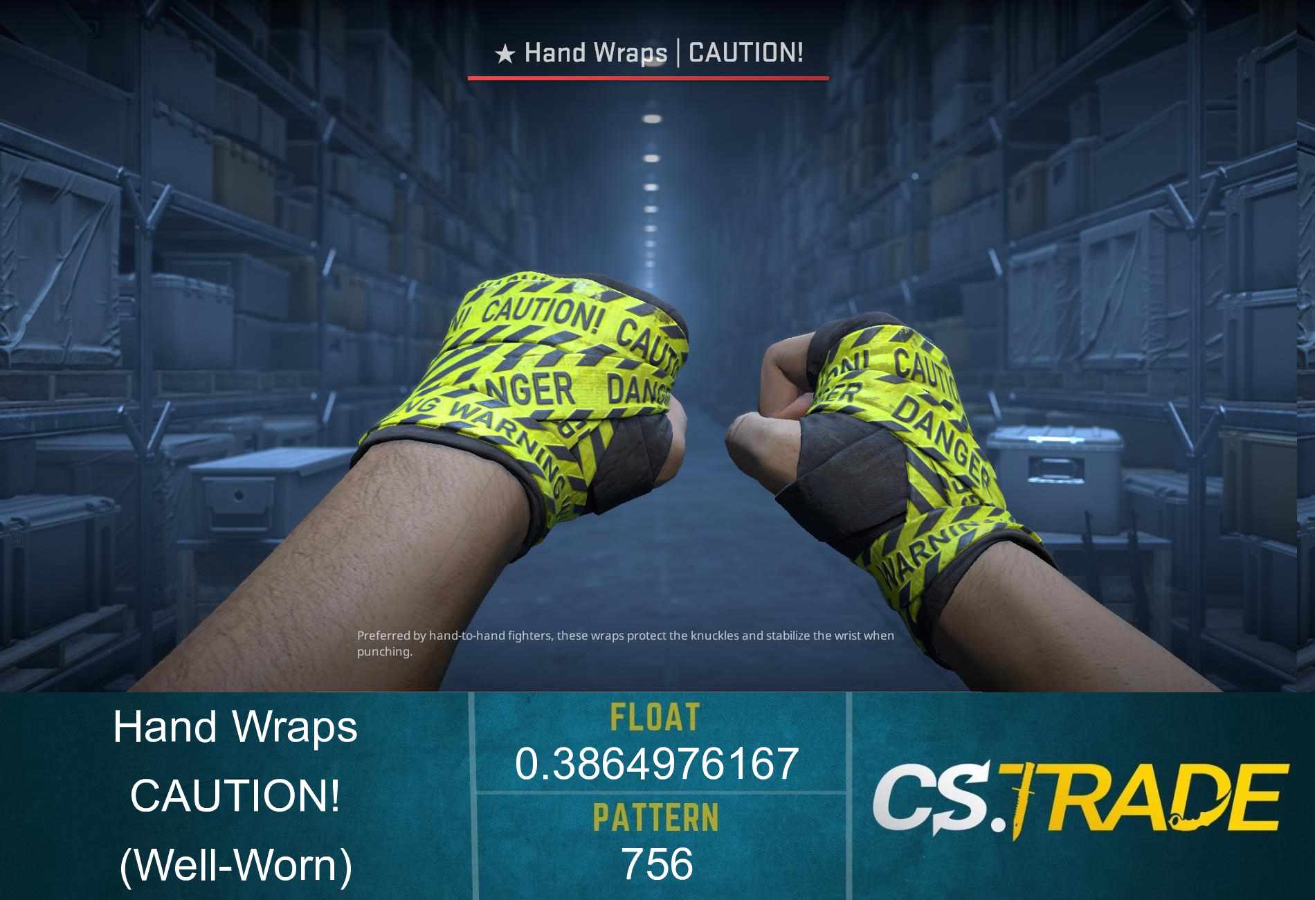 ★ Hand Wraps | CAUTION! (Well-Worn) Screenshot