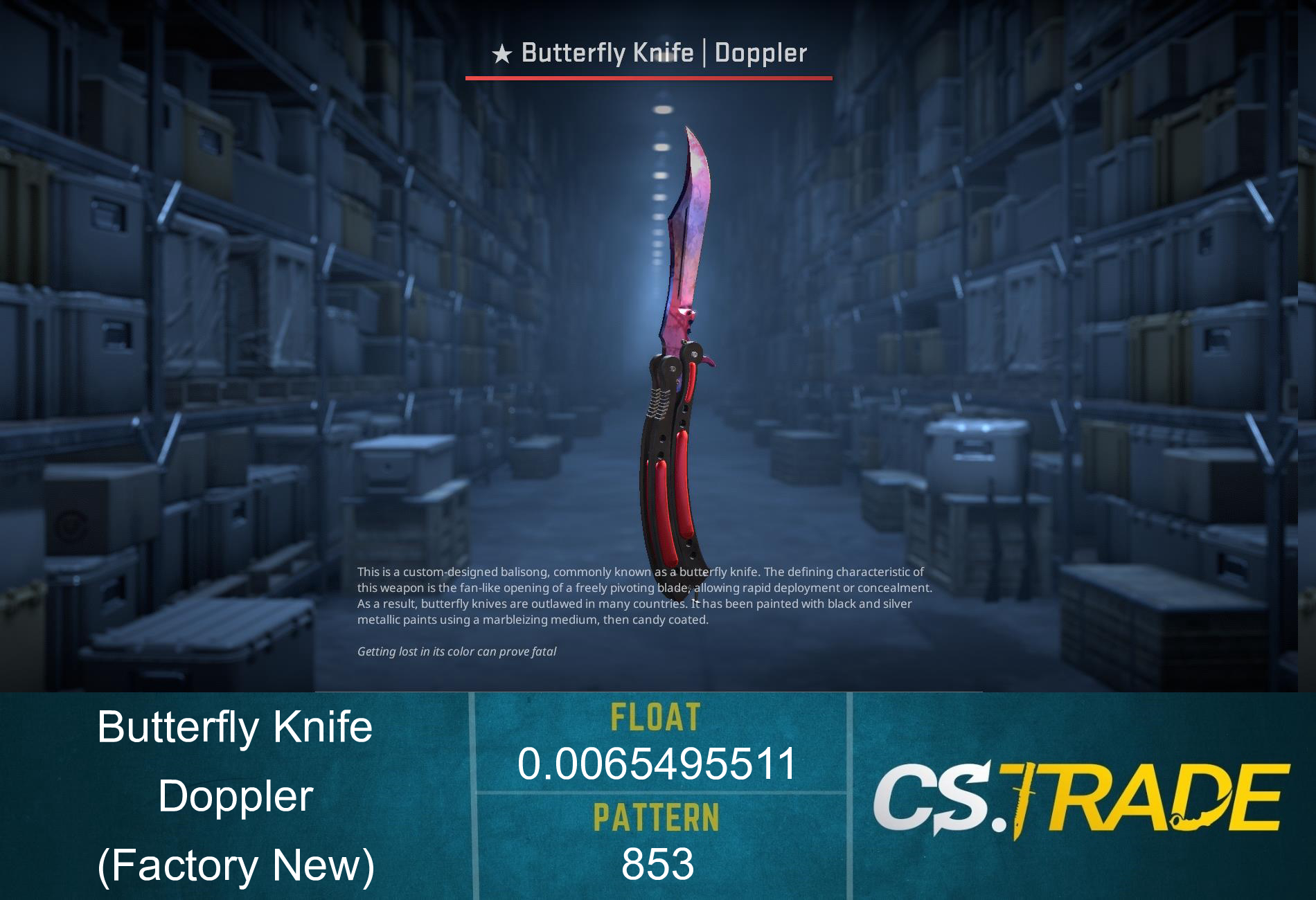 ★ Butterfly Knife | Doppler Phase 1 (Factory New) Screenshot