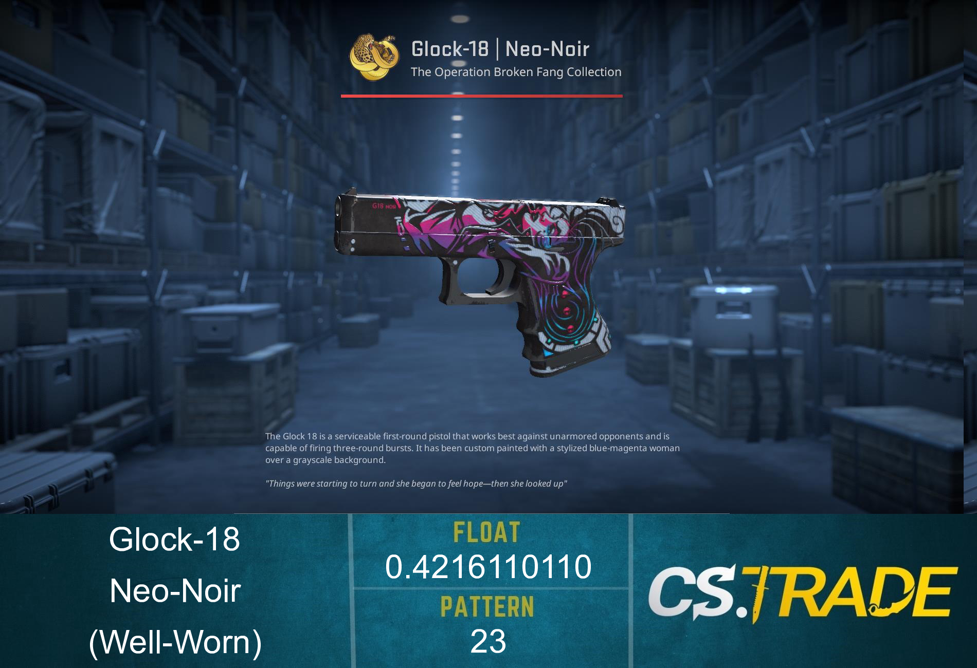 Glock-18 | Neo-Noir (Well-Worn) Screenshot