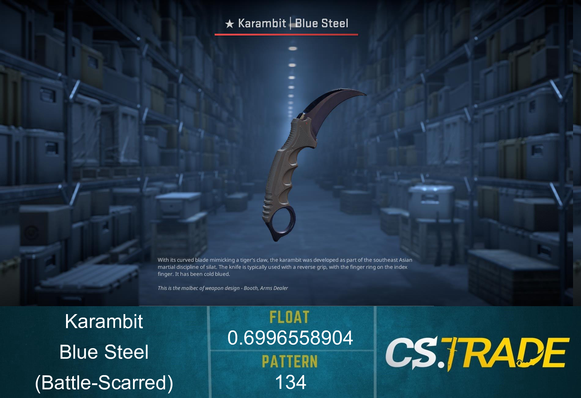 ★ Karambit | Blue Steel (Factory New) Screenshot