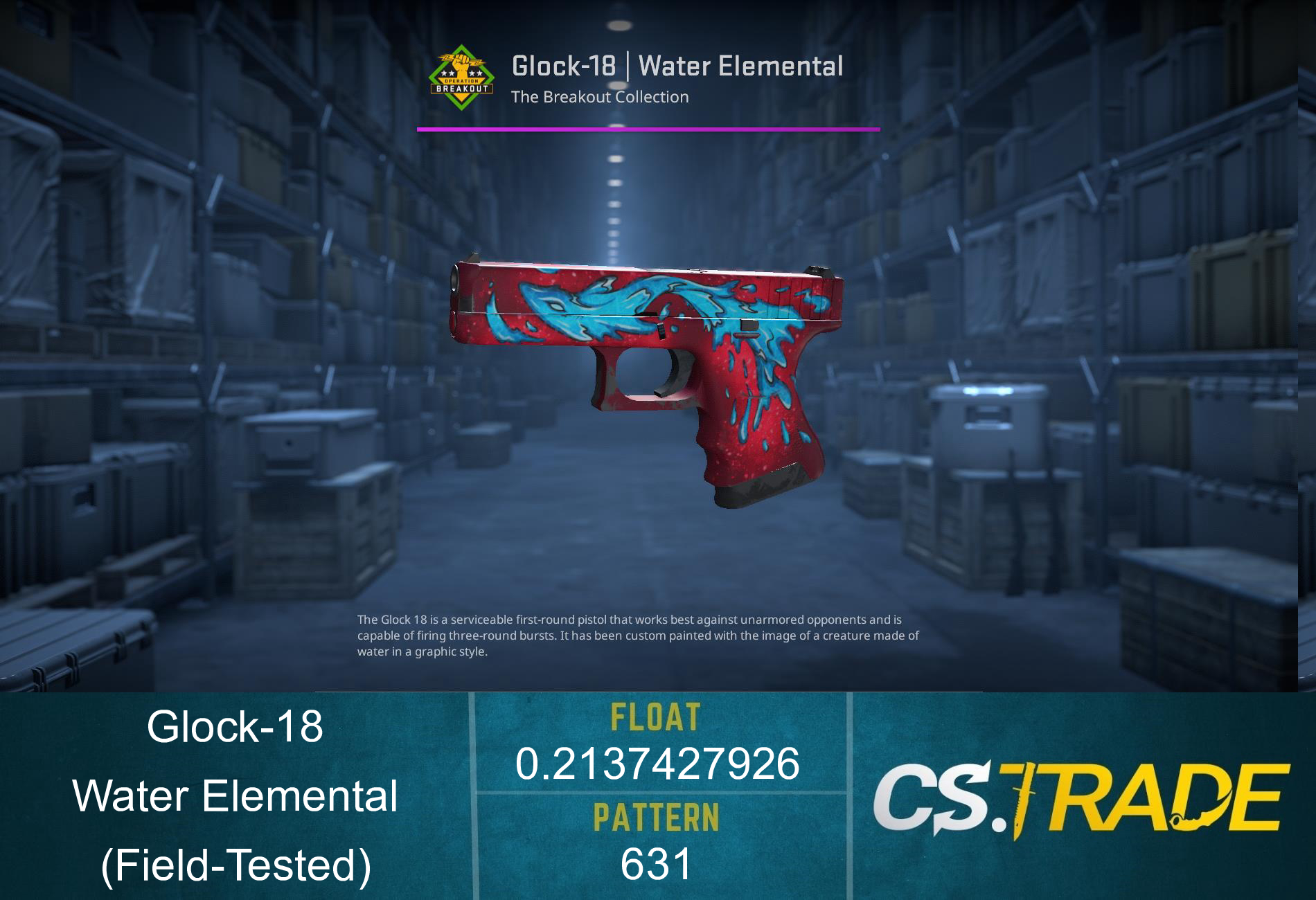 Glock-18 | Water Elemental (Field-Tested) Screenshot