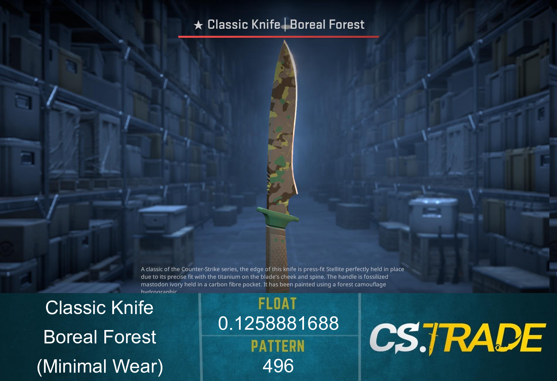 ★ Classic Knife | Boreal Forest (Minimal Wear) Screenshot