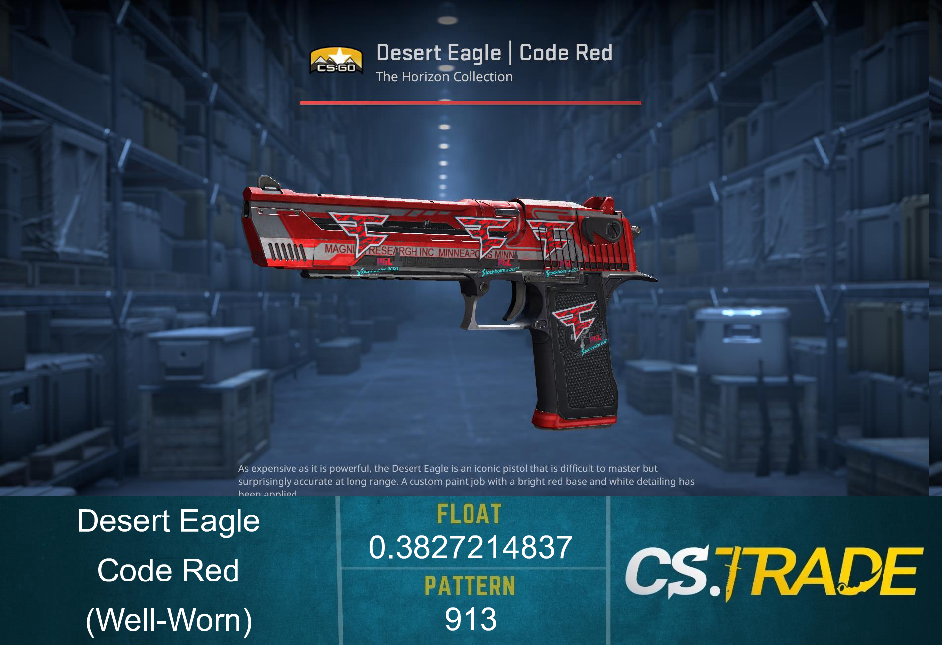 StatTrak™ Desert Eagle | Code Red (Well-Worn) Screenshot