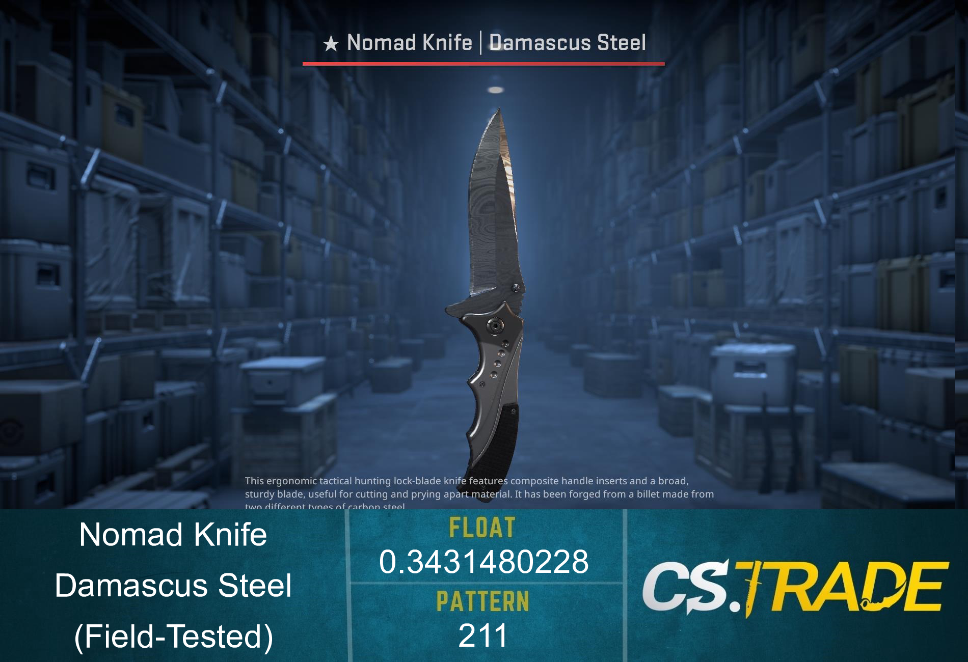 ★ StatTrak™ Nomad Knife | Damascus Steel (Field-Tested) Screenshot