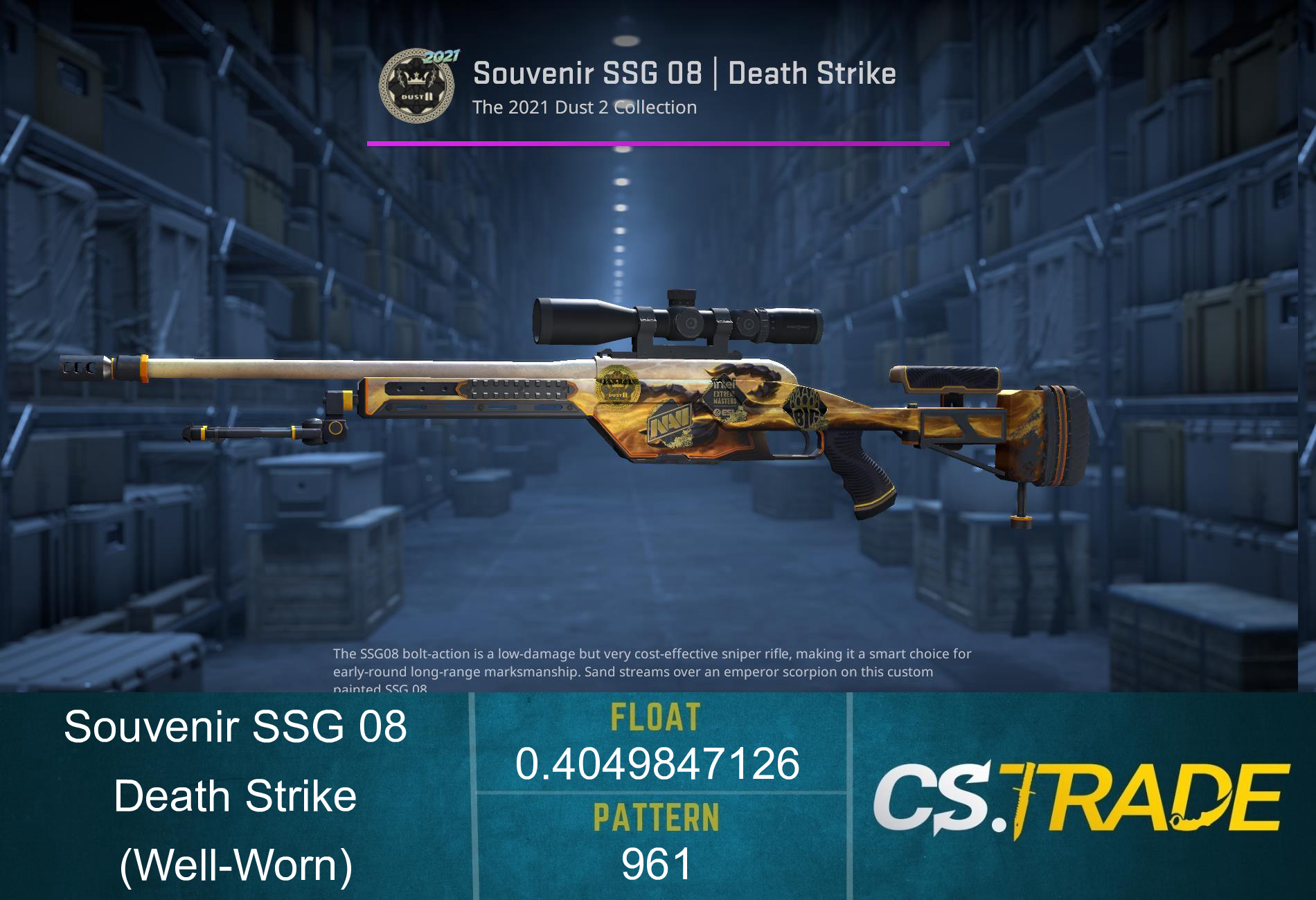 SSG 08 | Death Strike (Well-Worn) Screenshot