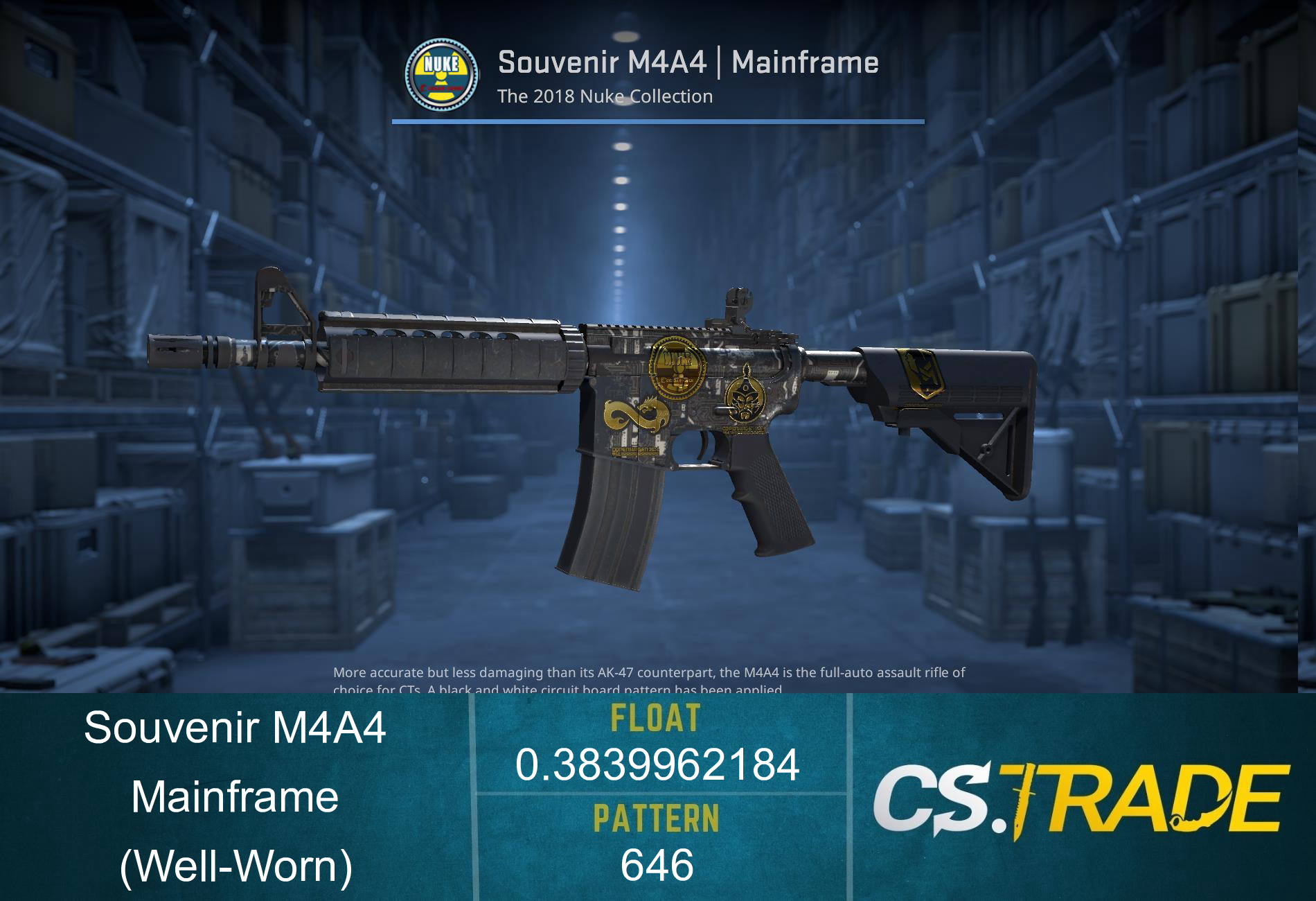 M4A4 | Mainframe (Well-Worn) Screenshot
