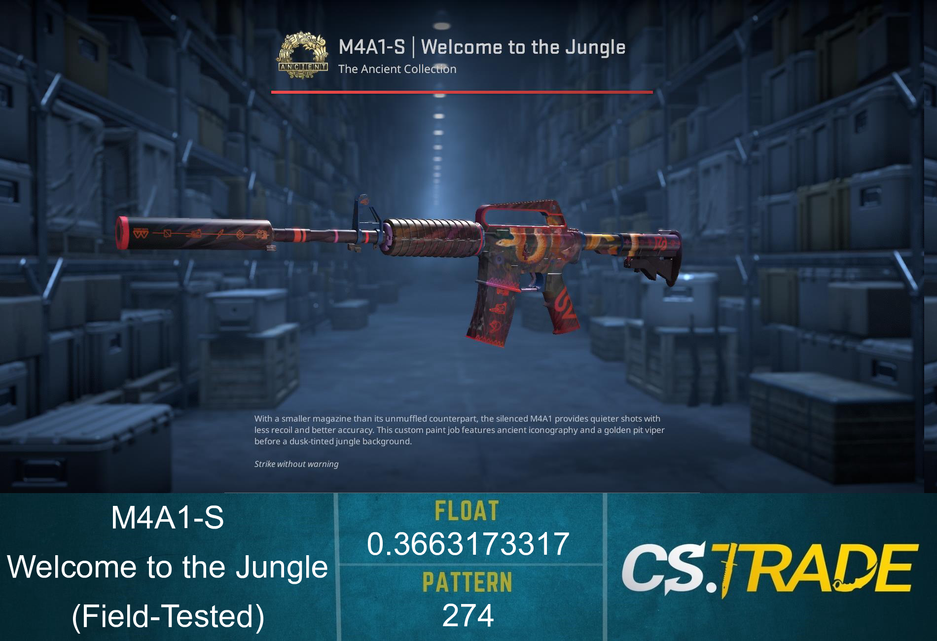 M4A1-S | Welcome to the Jungle (Factory New) Screenshot