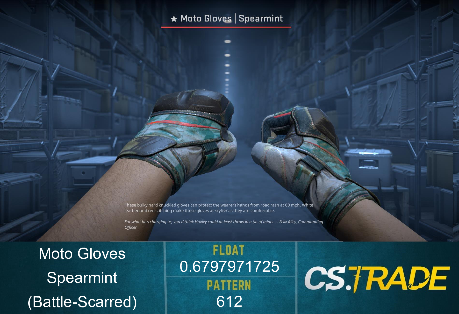 ★ Moto Gloves | Spearmint (Factory New) Screenshot