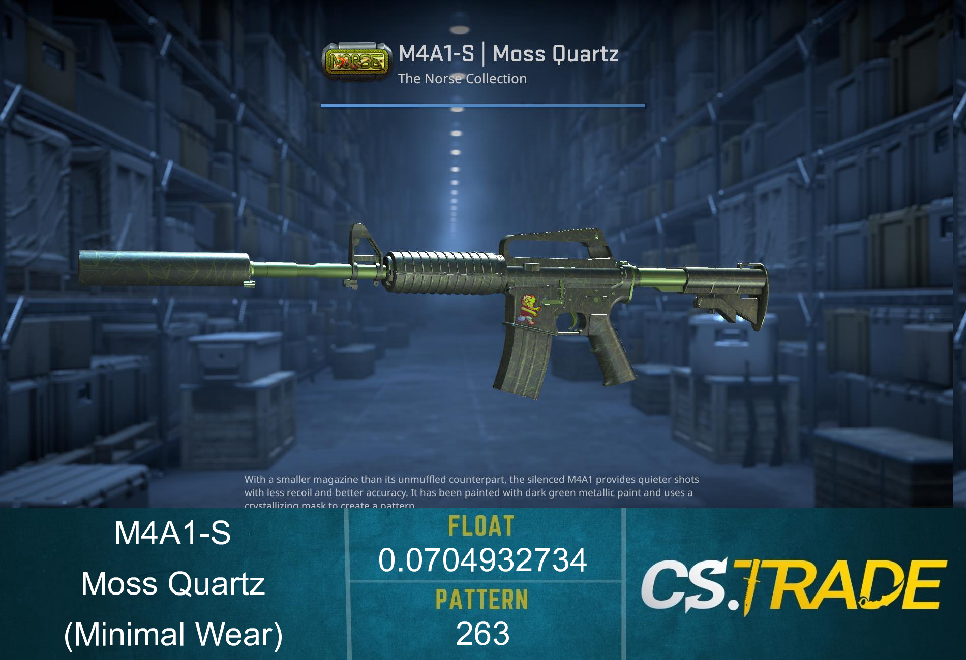 M4A1-S | Moss Quartz (Minimal Wear) Screenshot