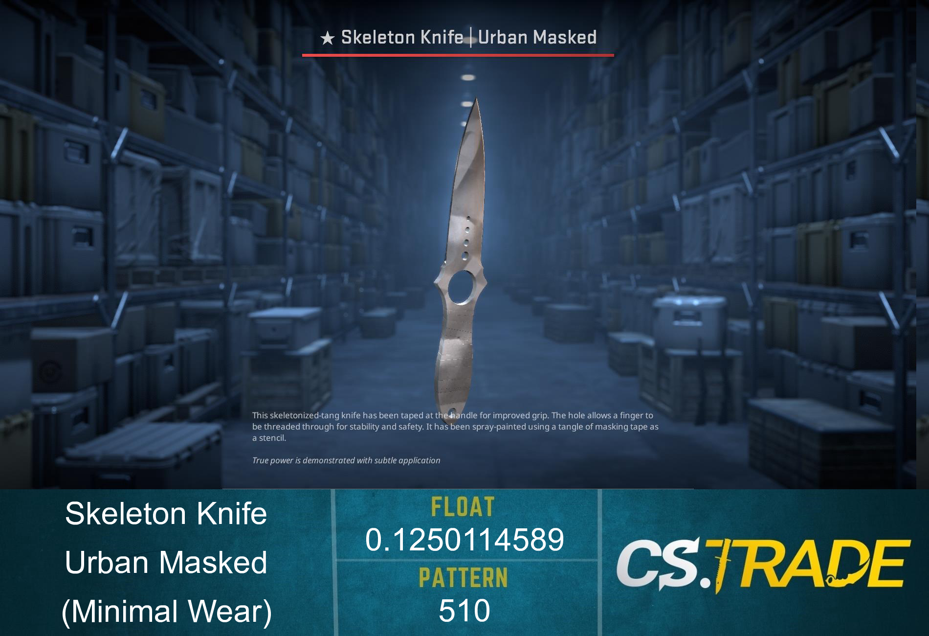 ★ Skeleton Knife | Urban Masked (Factory New) Screenshot
