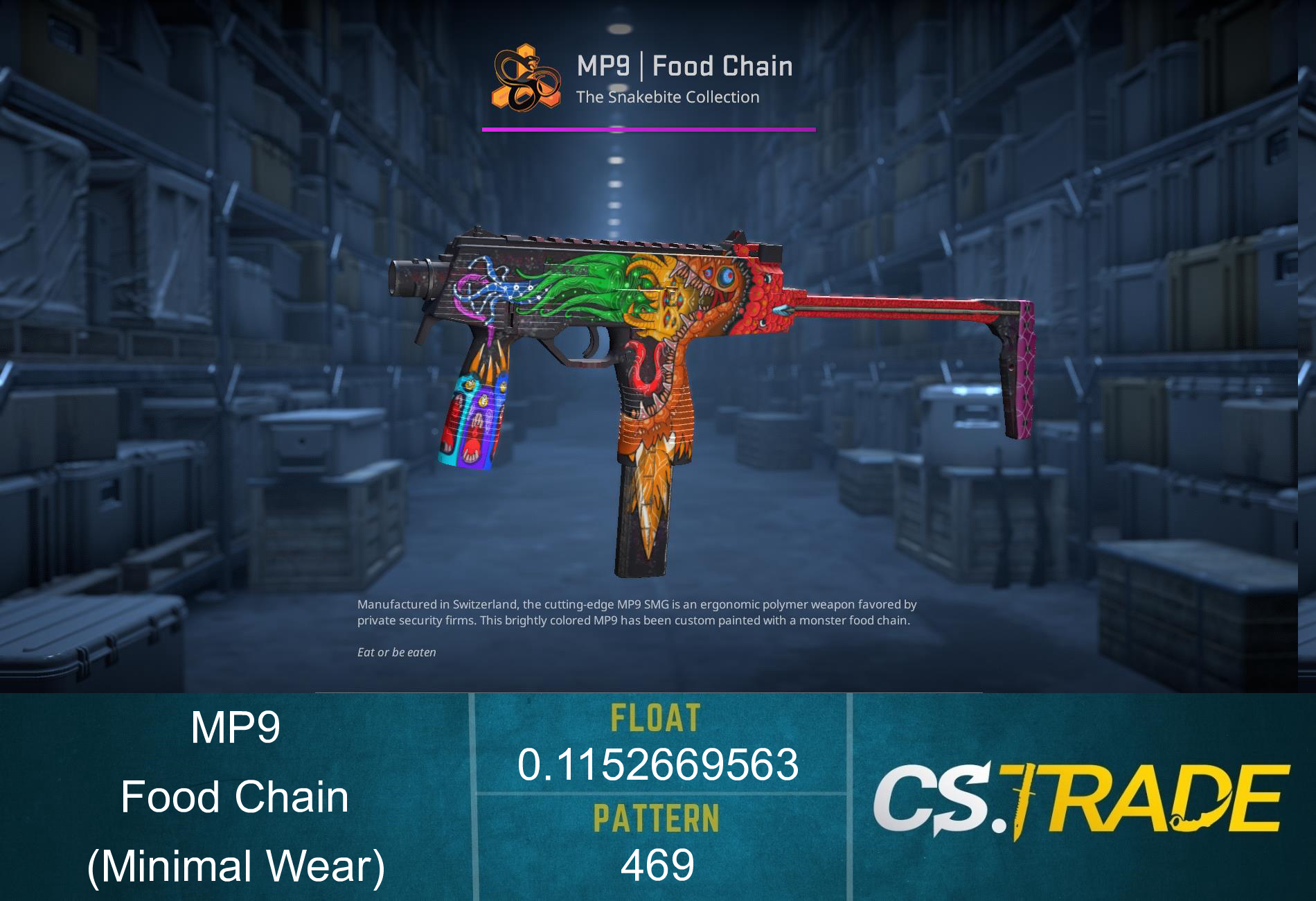 MP9 | Food Chain (Minimal Wear) Screenshot