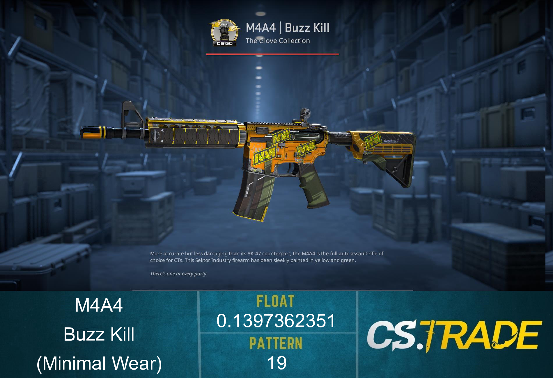 M4A4 | Buzz Kill (Minimal Wear) Screenshot