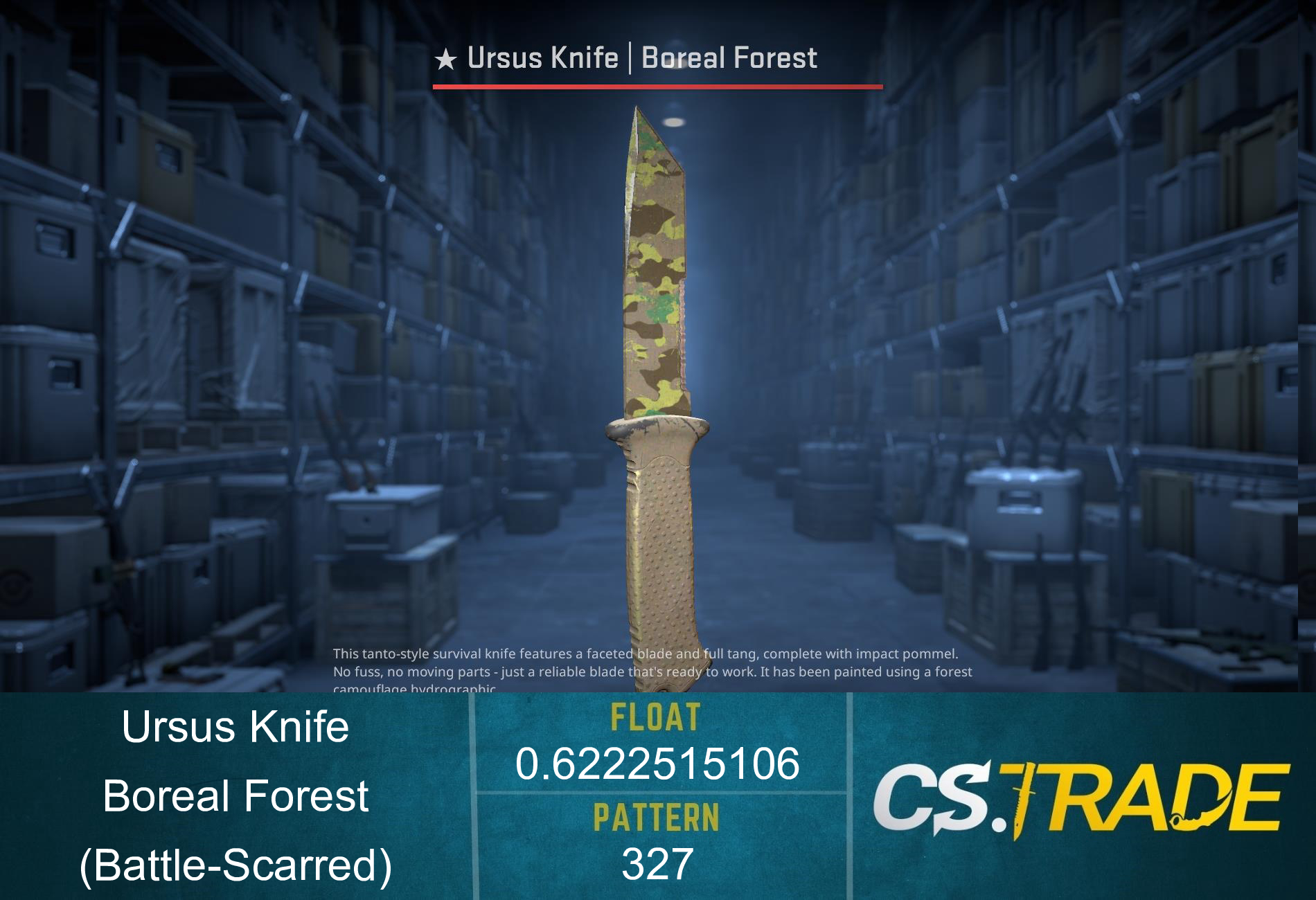 ★ StatTrak™ Ursus Knife | Boreal Forest (Battle-Scarred) Screenshot