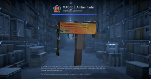 MAC-10 | Amber Fade (Minimal Wear) Screenshot