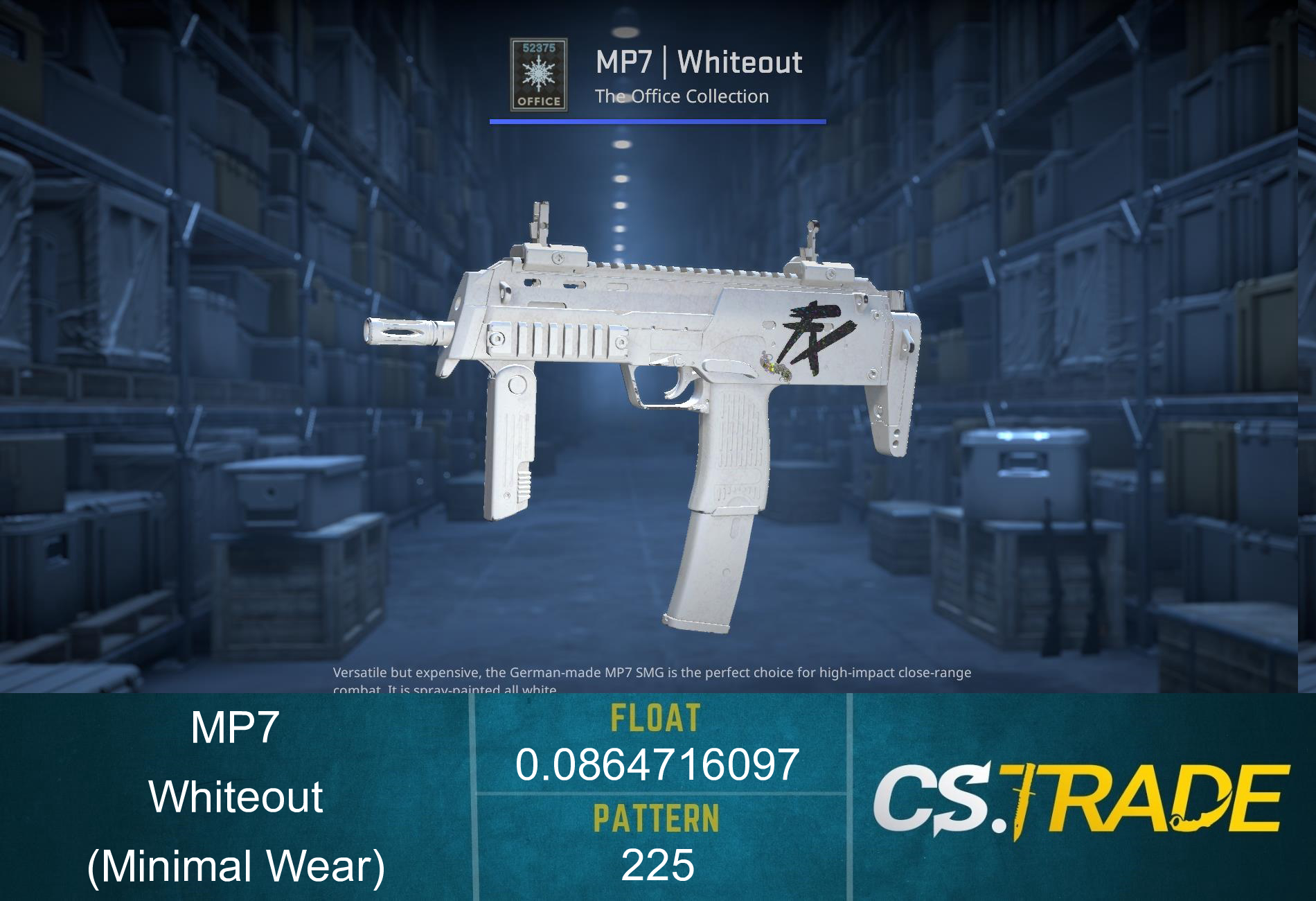 MP7 | Whiteout (Minimal Wear) Screenshot