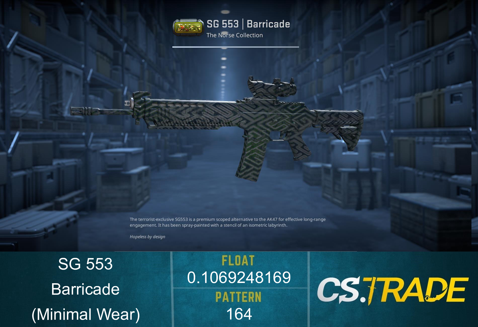 SG 553 | Barricade (Minimal Wear) Screenshot