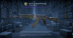AK-47 | Emerald Pinstripe (Minimal Wear) Screenshot