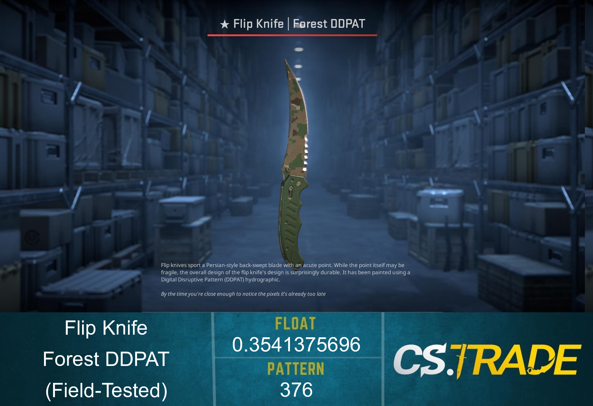 ★ StatTrak™ Flip Knife | Forest DDPAT (Field-Tested) Screenshot