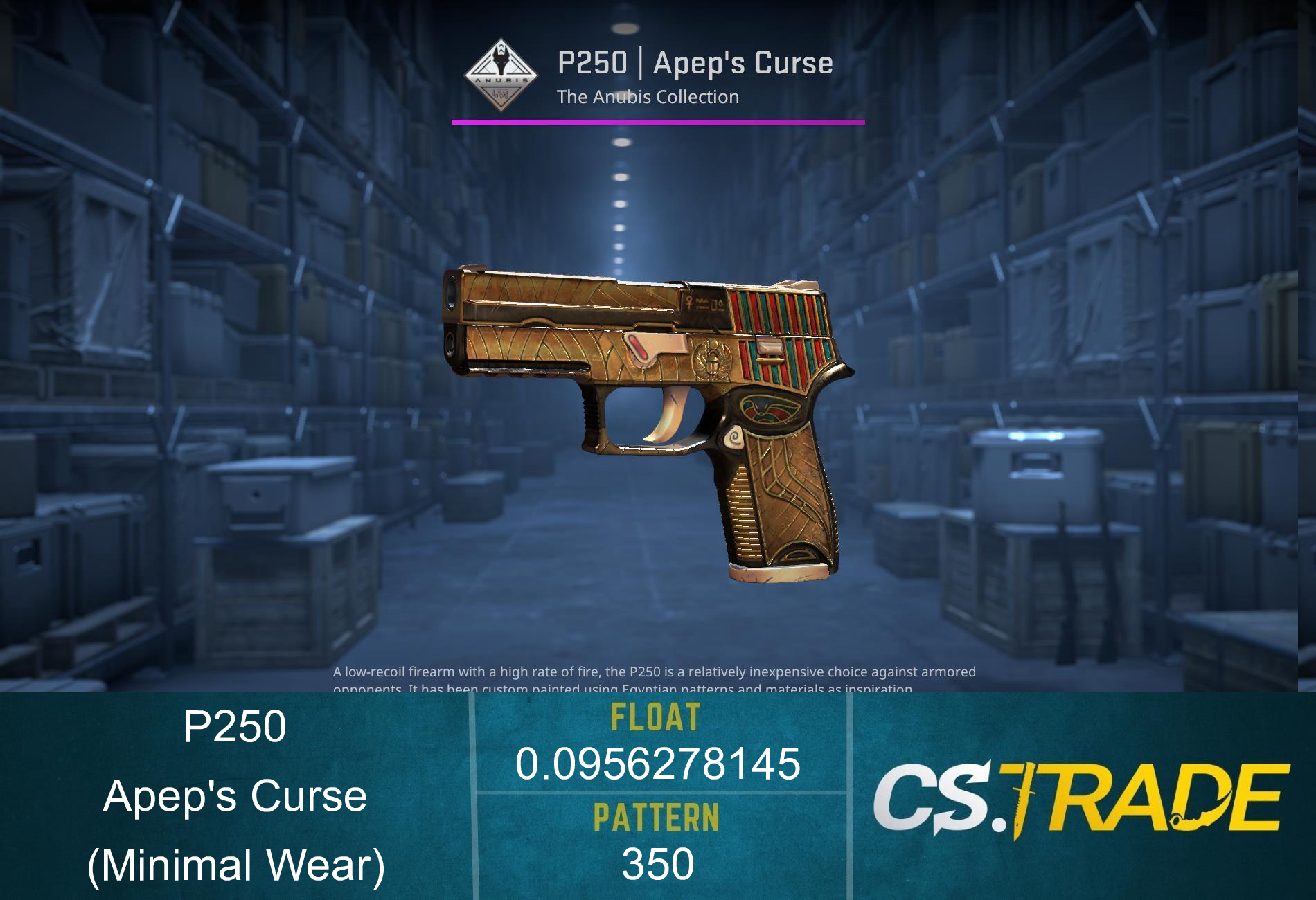 Souvenir P250 | Apep's Curse (Minimal Wear) Screenshot