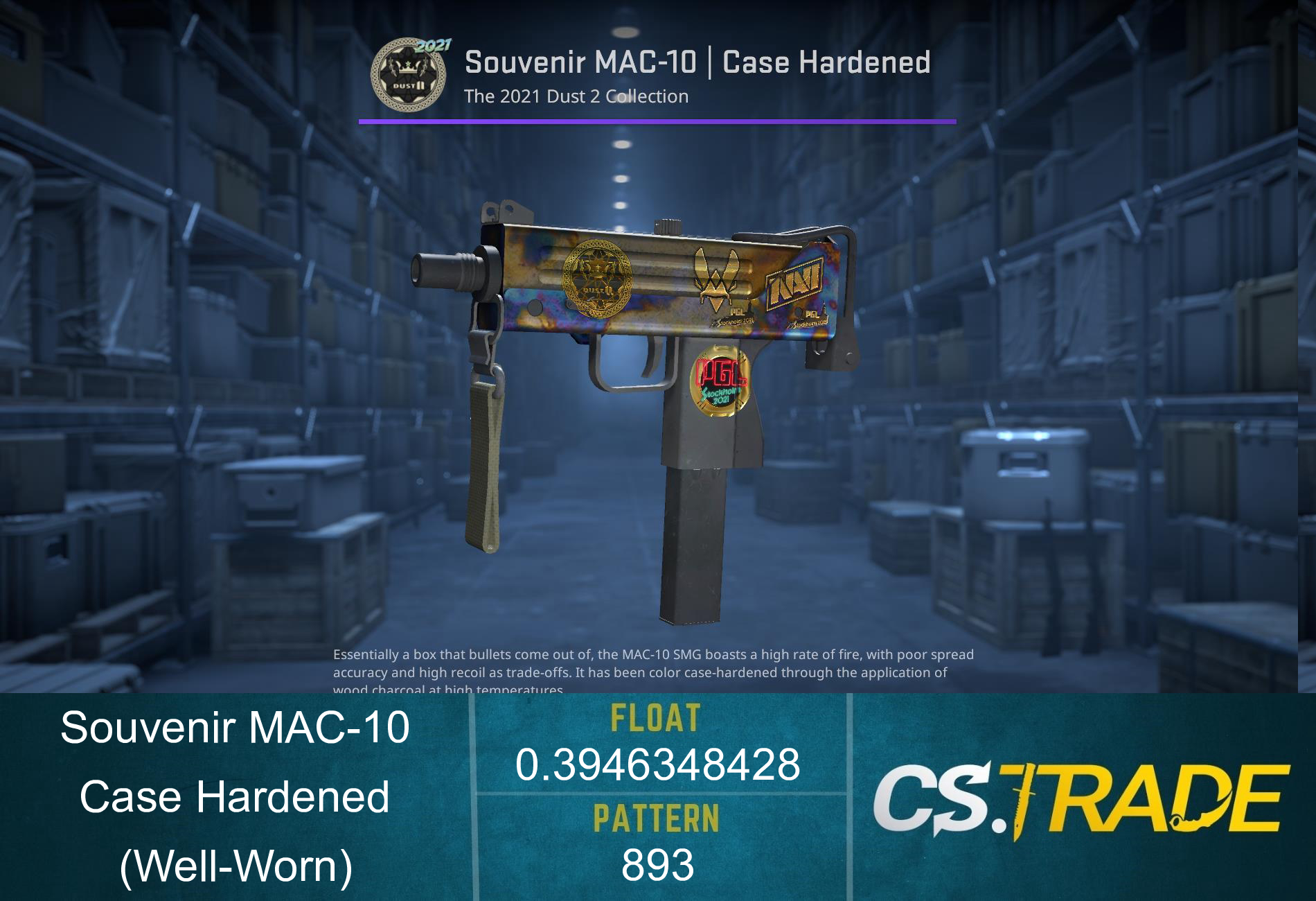 MAC-10 | Case Hardened (Well-Worn) Screenshot