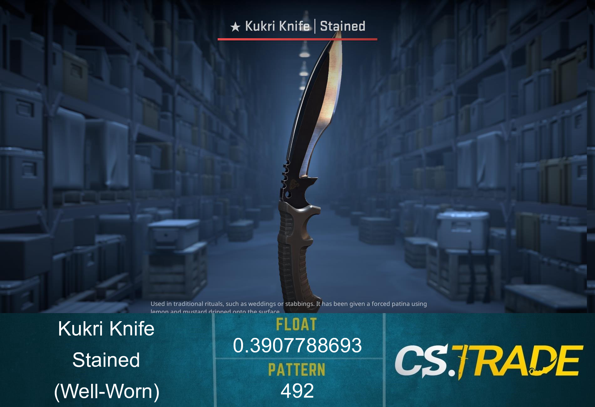 ★ StatTrak™ Kukri Knife | Stained (Well-Worn) Screenshot