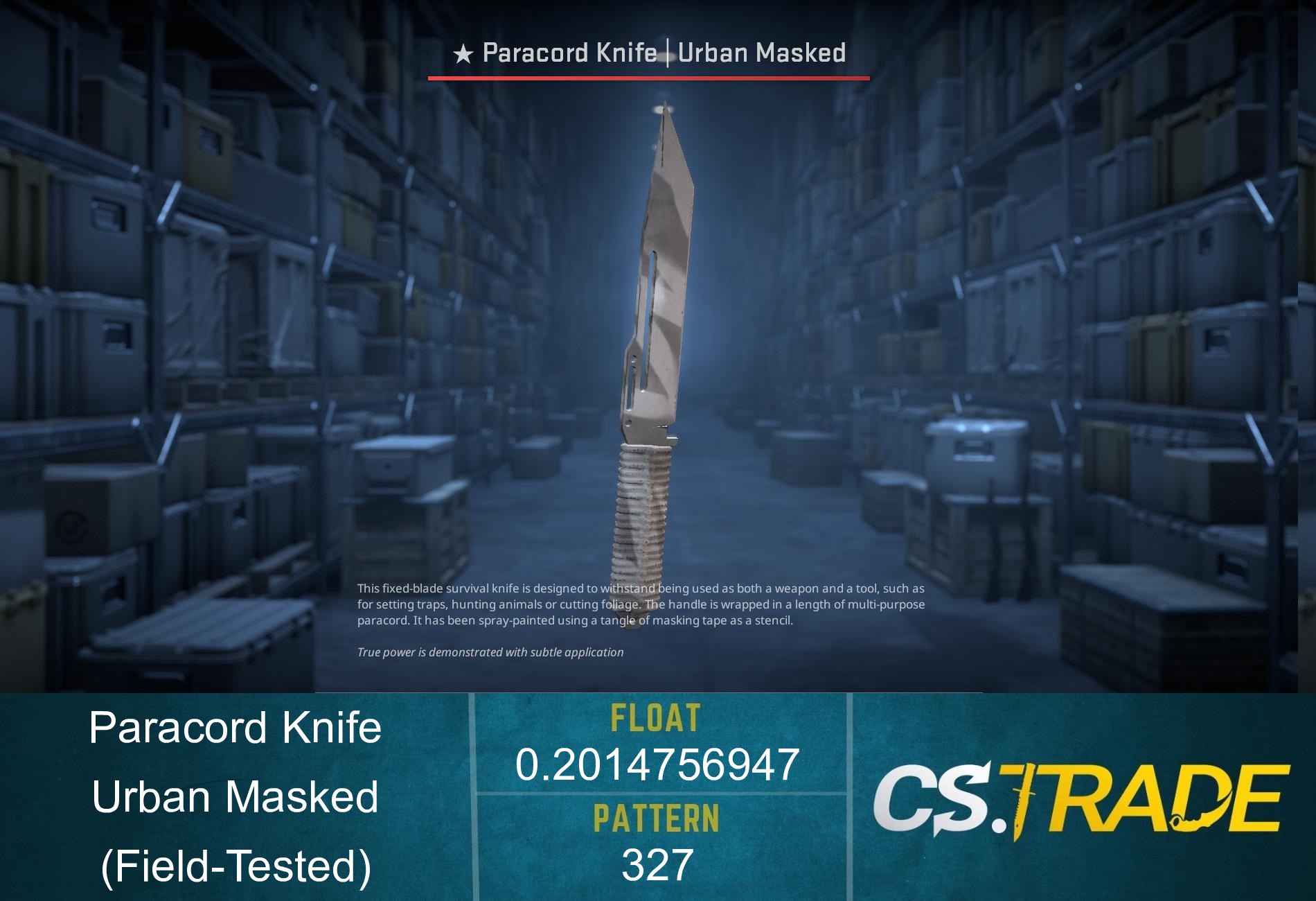 ★ Paracord Knife | Urban Masked (Factory New) Screenshot
