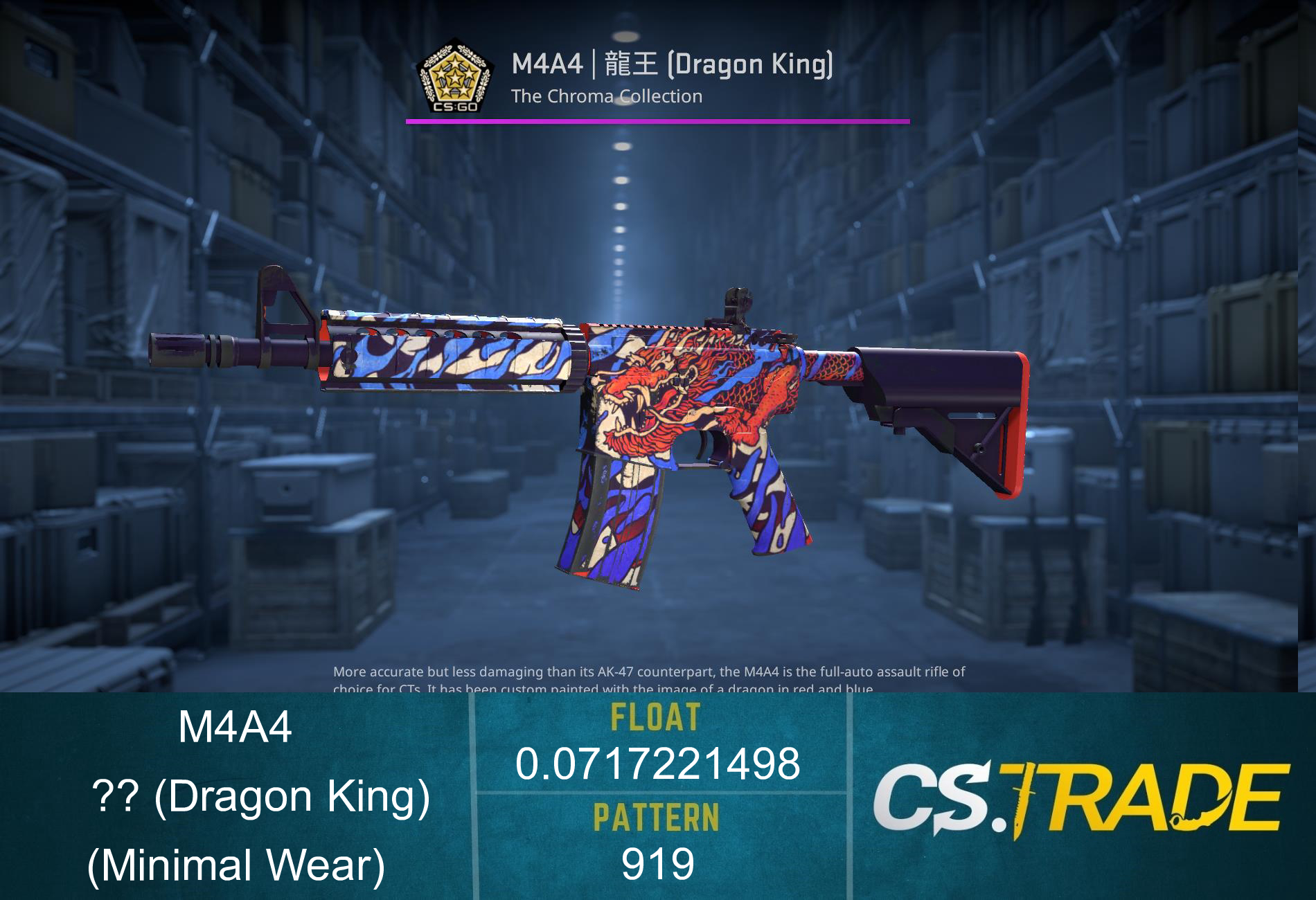 M4A4 | 龍王 (Dragon King) (Minimal Wear) Screenshot