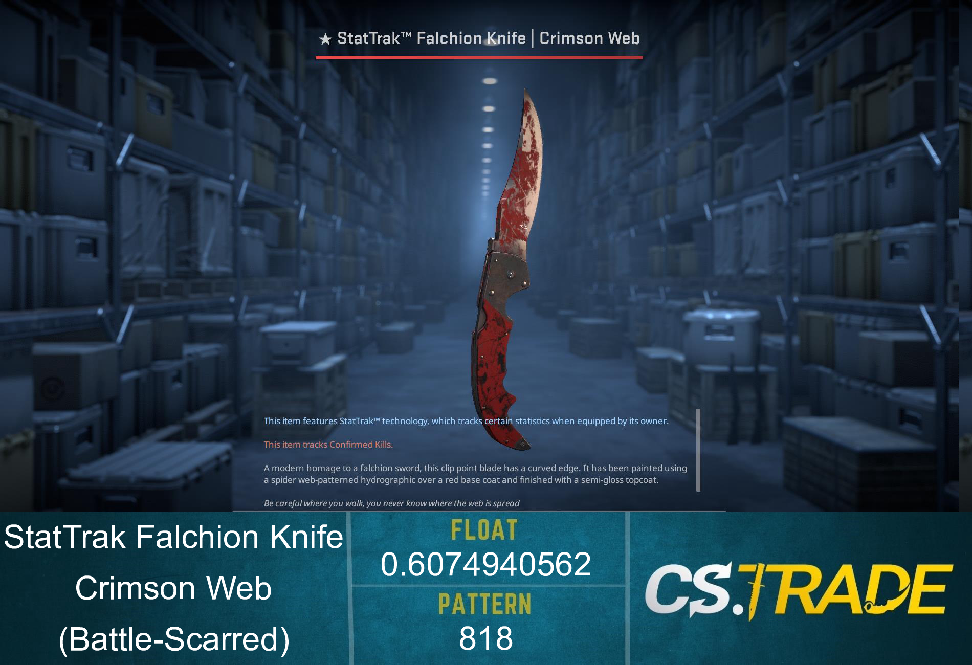 ★ Falchion Knife | Crimson Web (Factory New) Screenshot