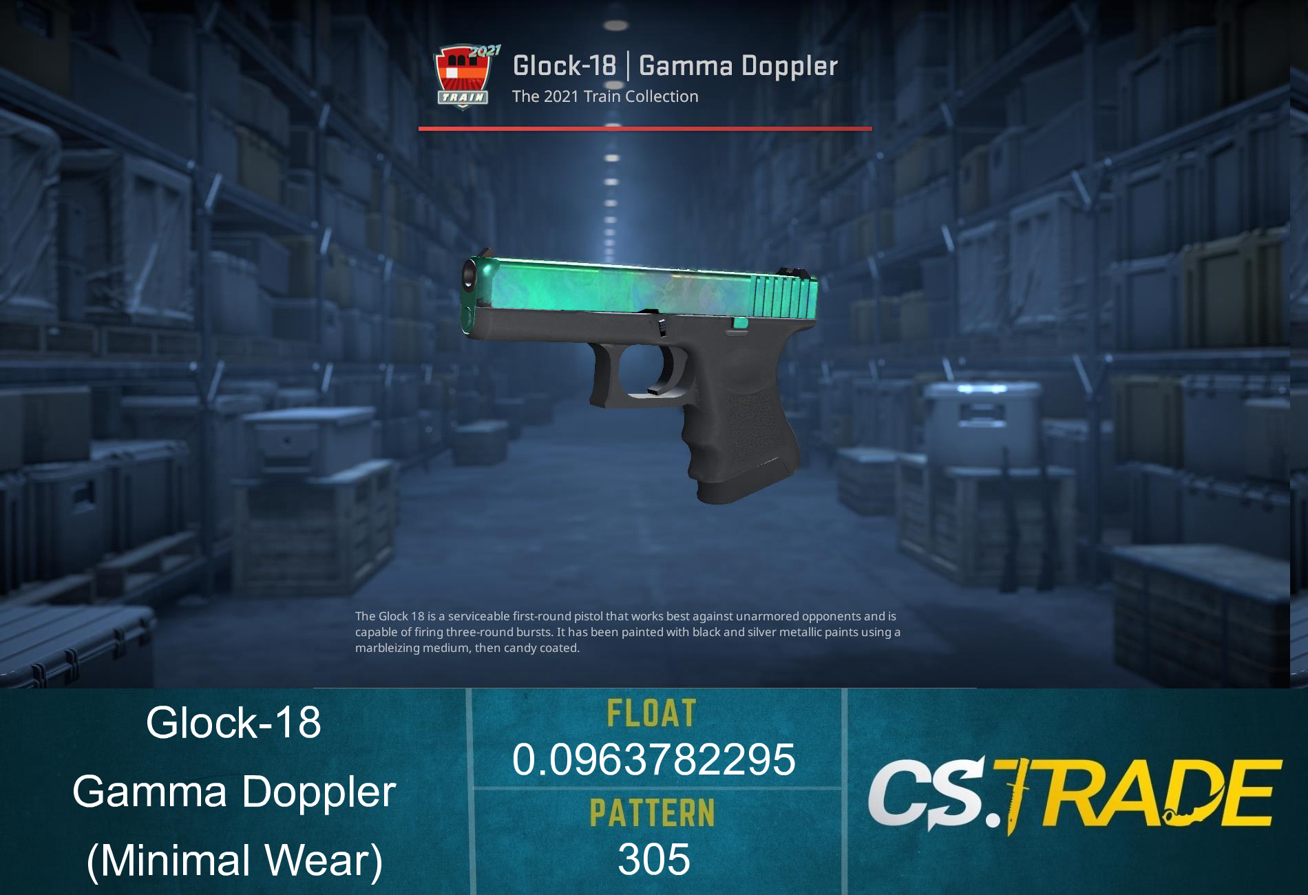 Glock-18 | Gamma Doppler Phase 2 (Minimal Wear) Screenshot