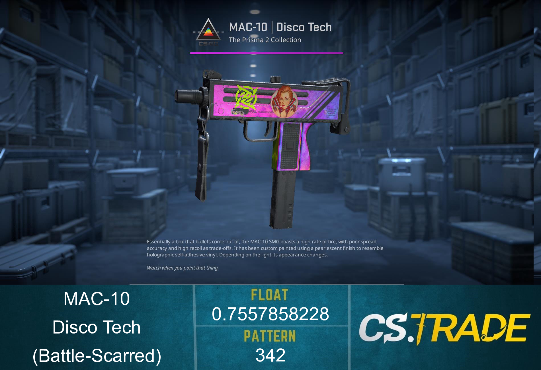 MAC-10 | Disco Tech (Battle-Scarred)
