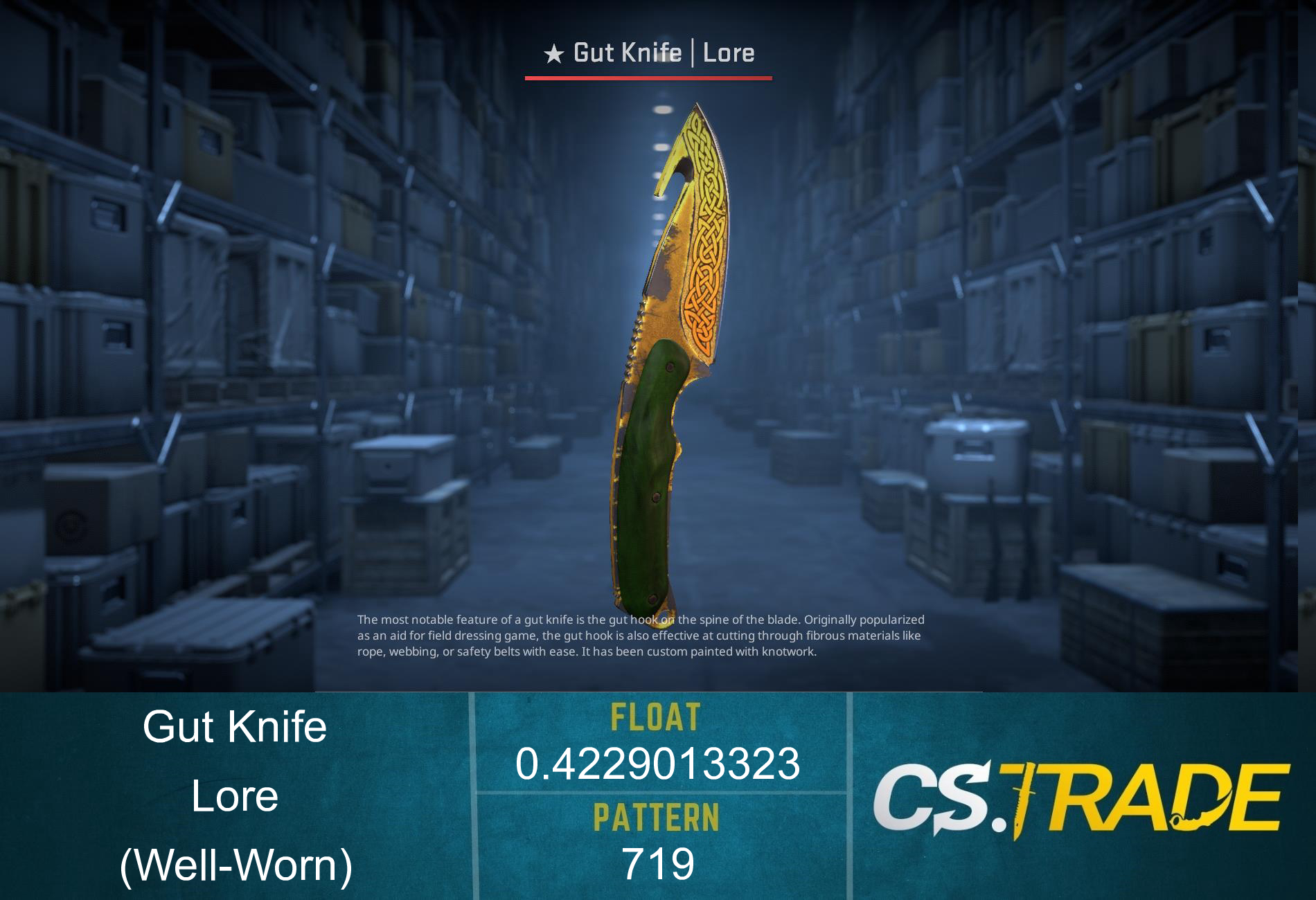★ Gut Knife | Lore (Well-Worn) Screenshot