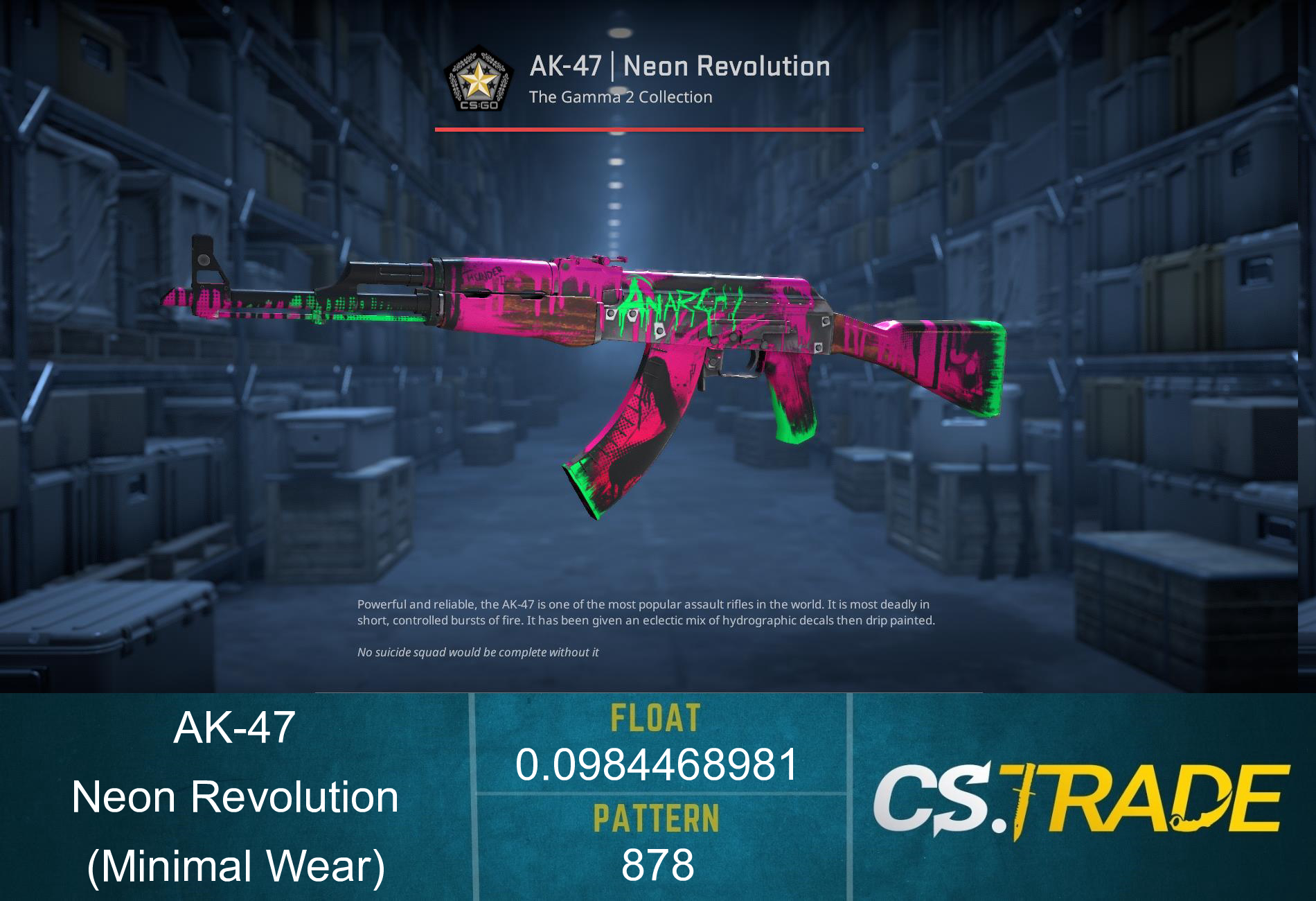 AK-47 | Neon Revolution (Minimal Wear) Screenshot