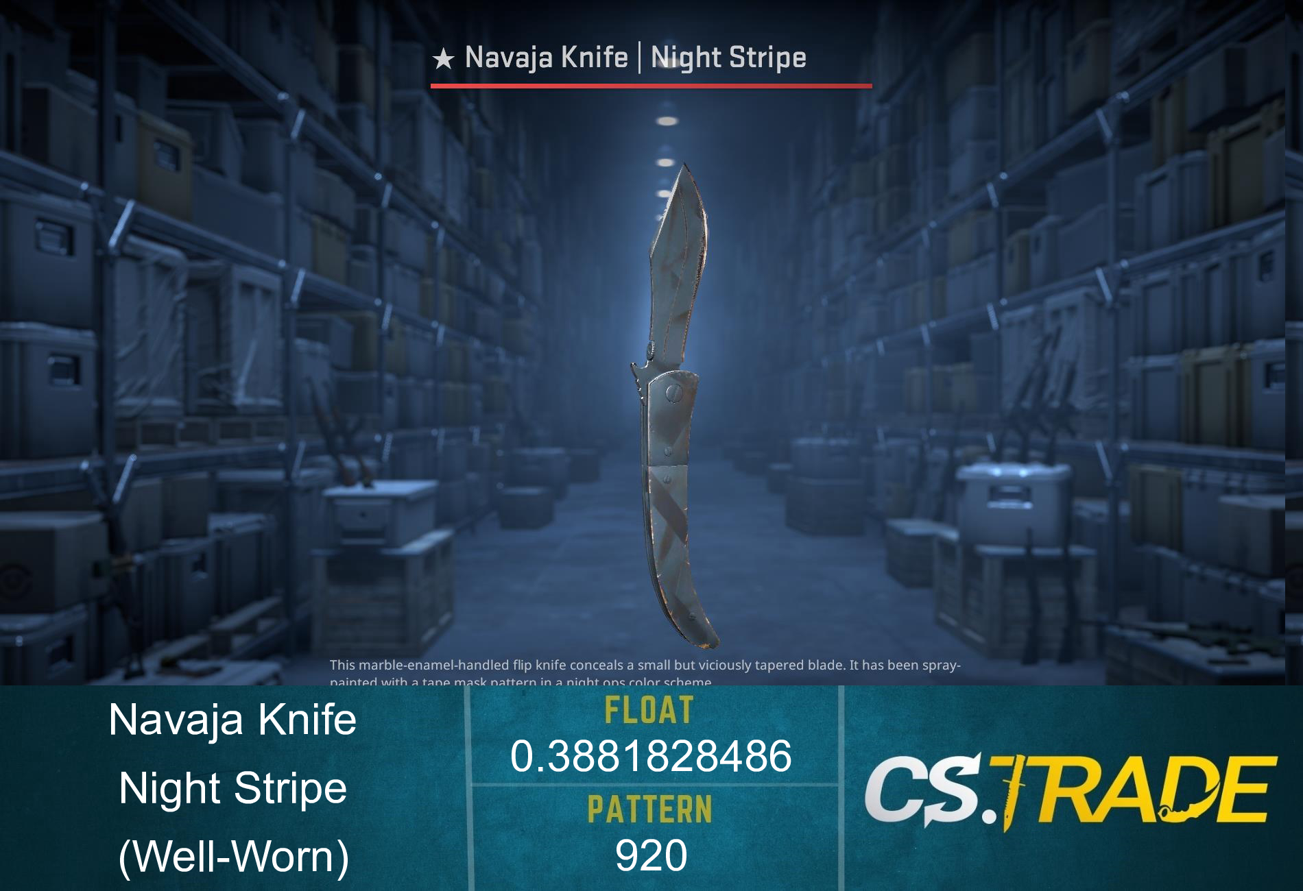 ★ Navaja Knife | Night Stripe (Well-Worn) Screenshot