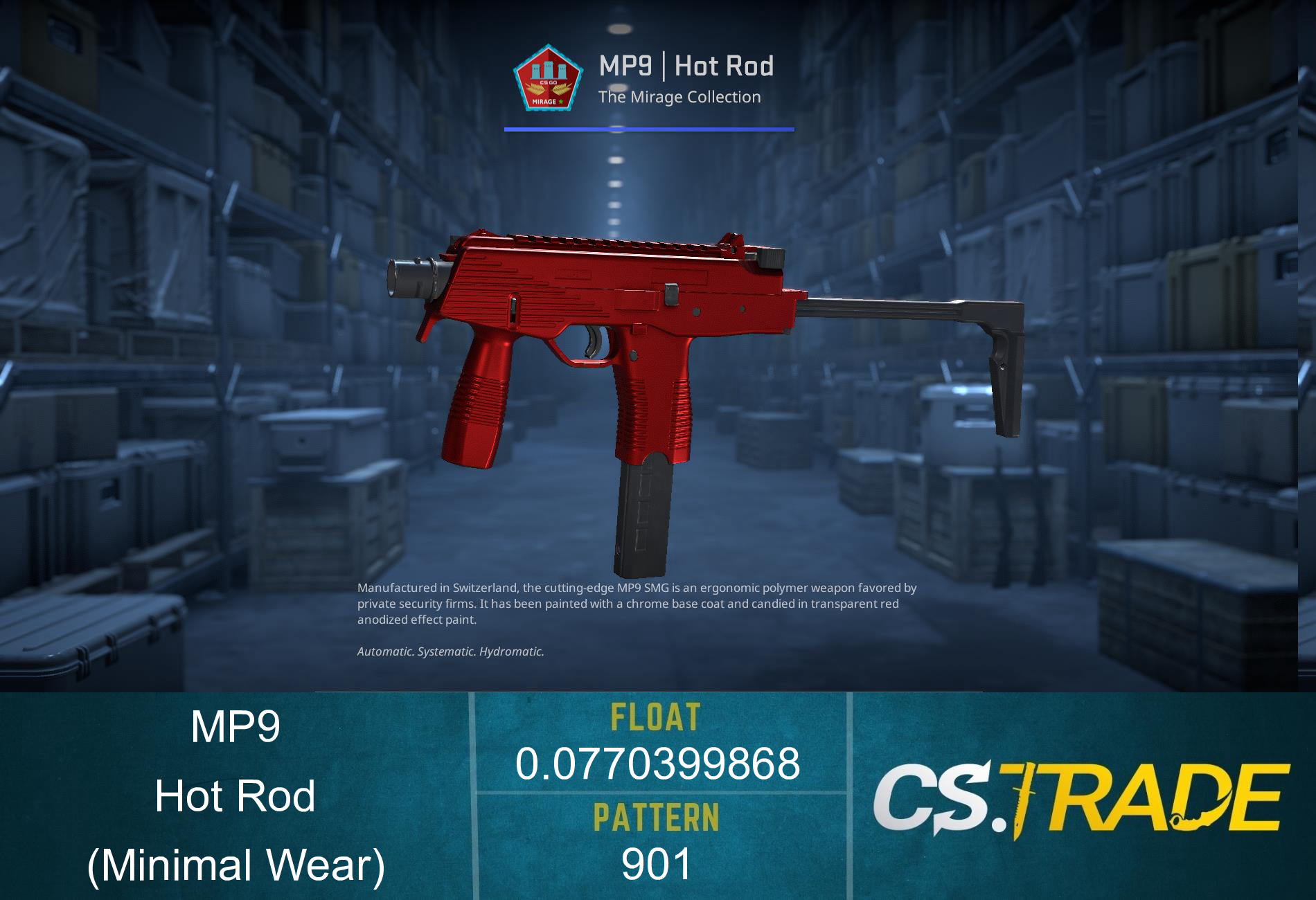 MP9 | Hot Rod (Minimal Wear) Screenshot